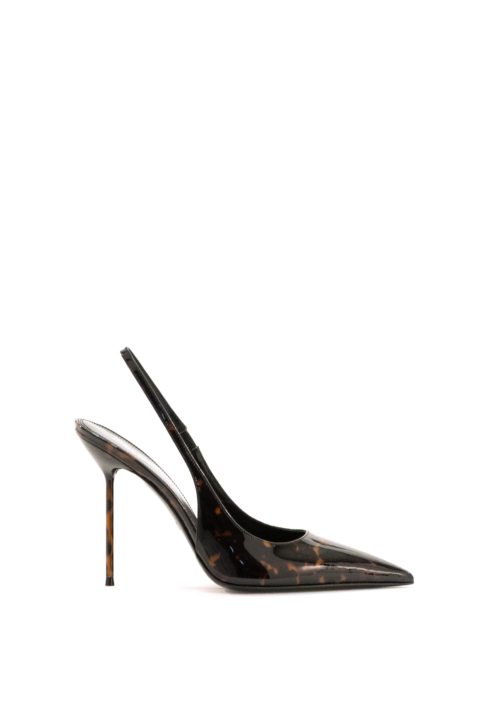 Slingbacks Lidia in vernice tartarugata<BR/> PX913 TORTOISE PARIS TEXAS 