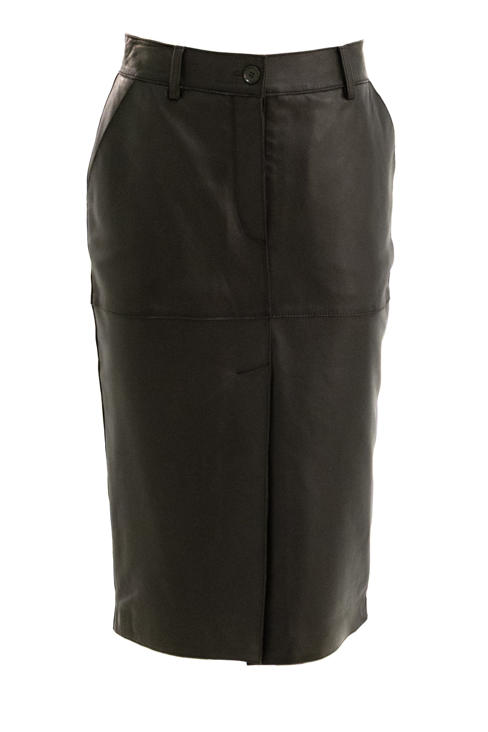 Gonna in pelle di colore marrone<BR/> MACIOCK26W-D621677S 086 P.A.R.O.S.H. 