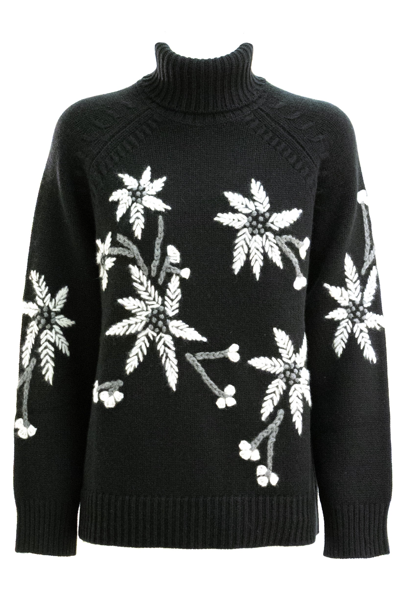 Pullover in cashmere di colore nero<BR/> WALLABY-D512958R 013 P.A.R.O.S.H. 