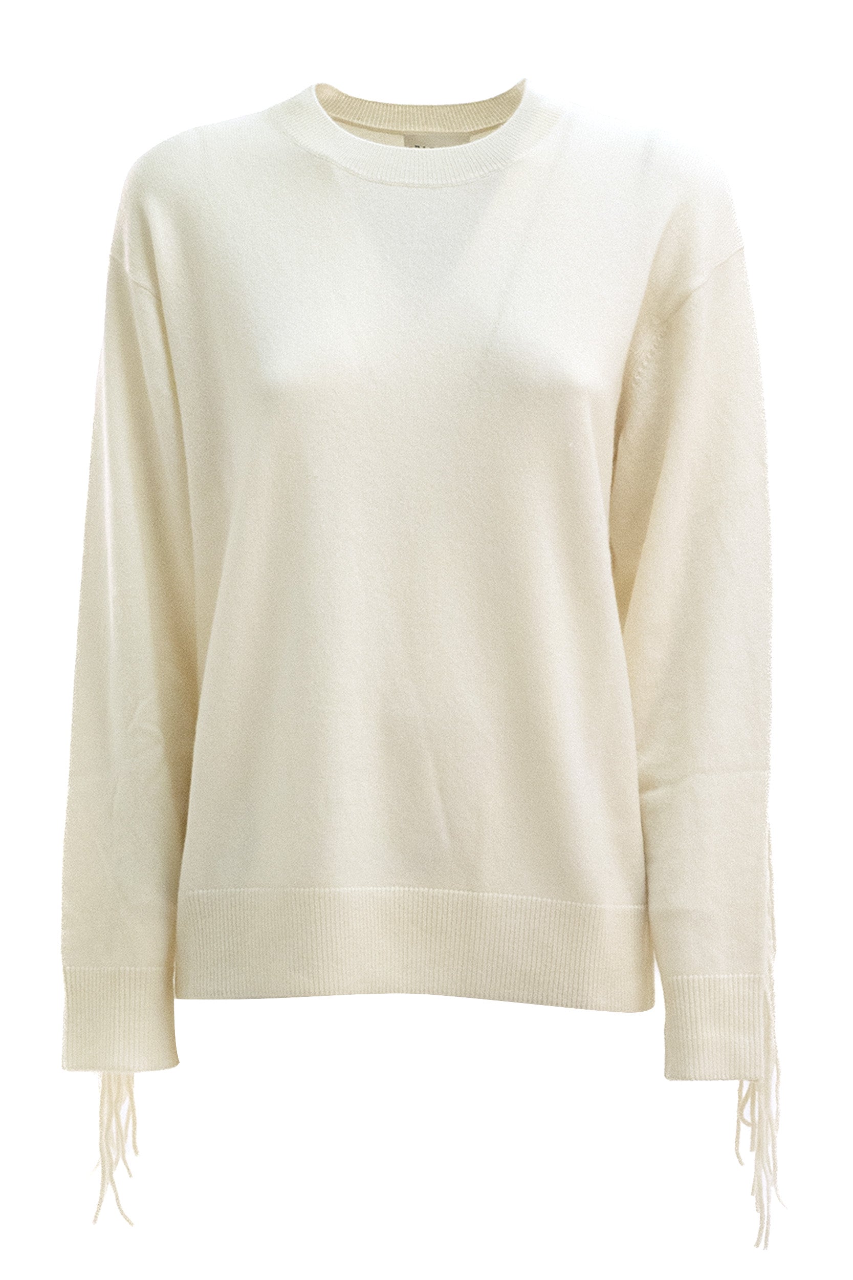 Pullover in cashmere di colore bianco<BR/> WITHOUT-D541523 002 P.A.R.O.S.H. 