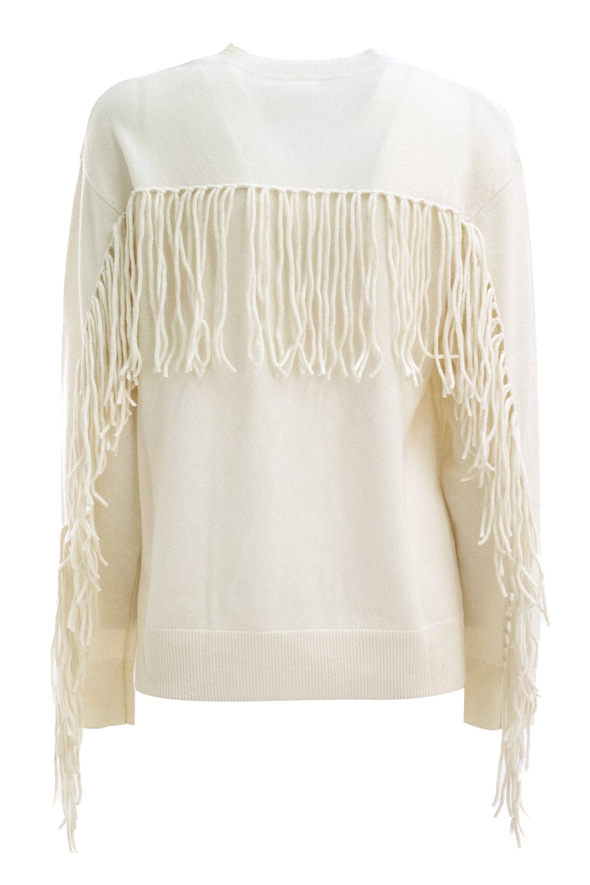 P.A.R.O.S.H. Pullover in cashmere di colore bianco, vista 3