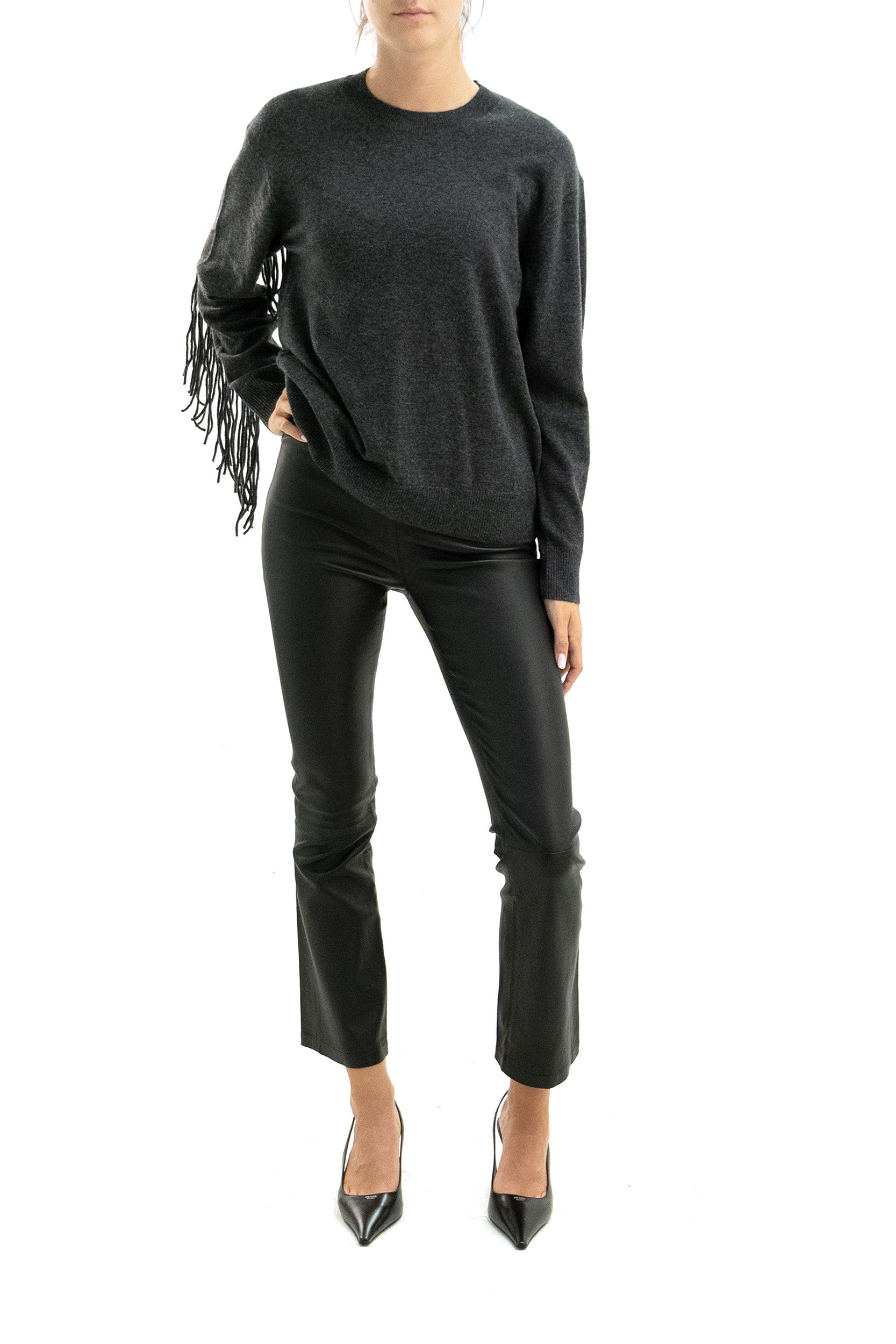 Pullover in cashmere di colore grigio<BR/> WITHOUT-D541523 020 P.A.R.O.S.H. 