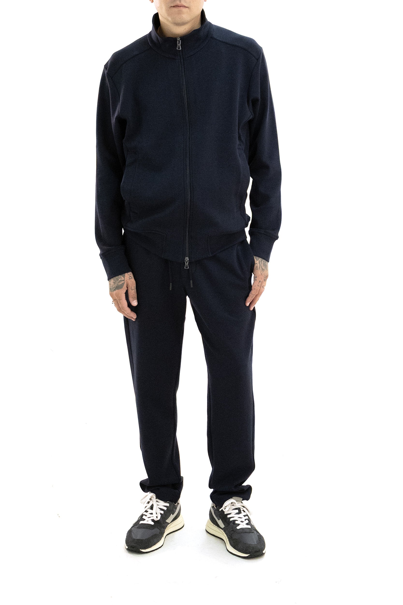 Tuta in cotone di colore blu <BR/> 16311902 050 PAUL & SHARK 