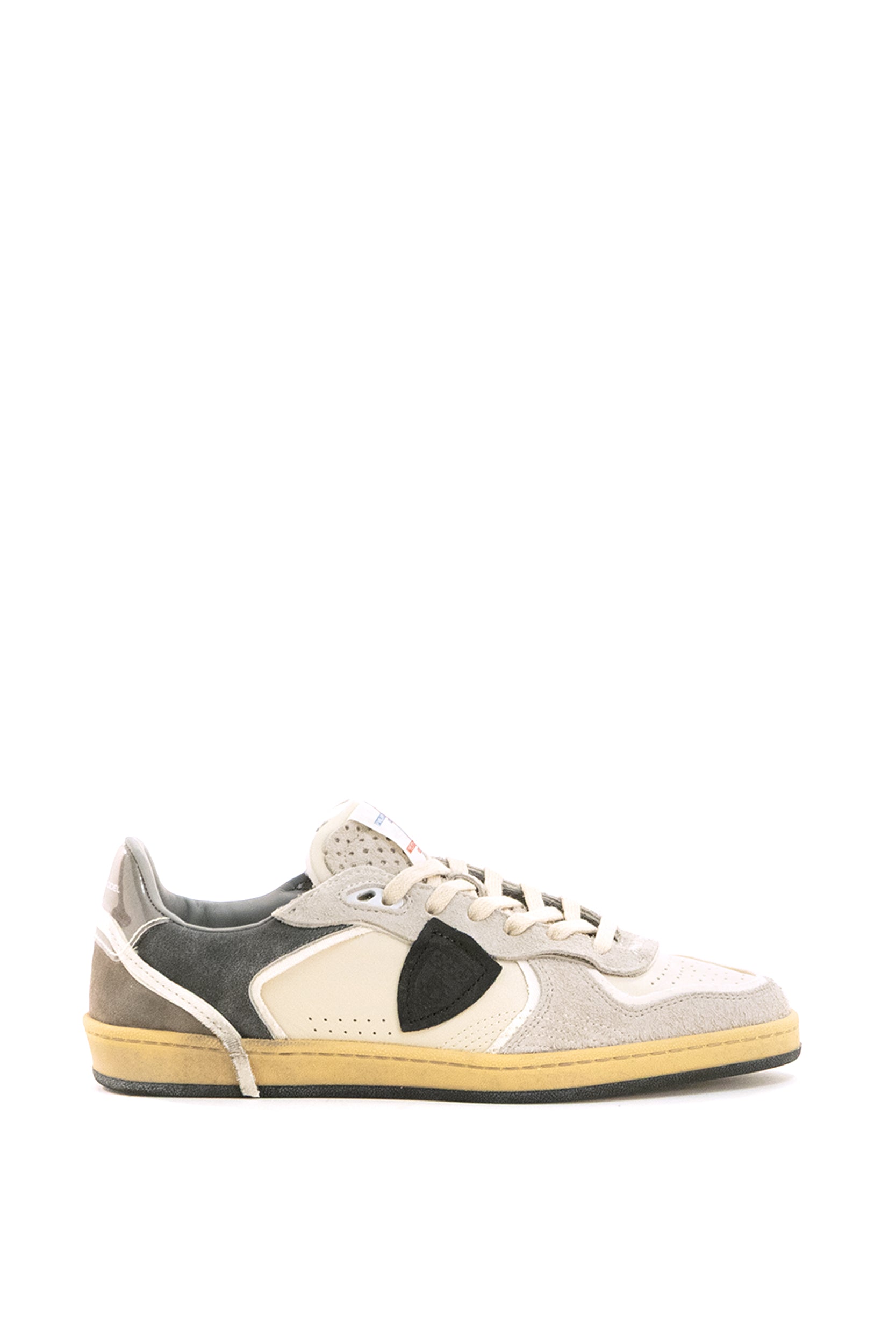 Sneakers Pgal in pelle di colore bianco e suede di colore grigio<BR/> PGLU VXE3 PHILIPPE MODEL 