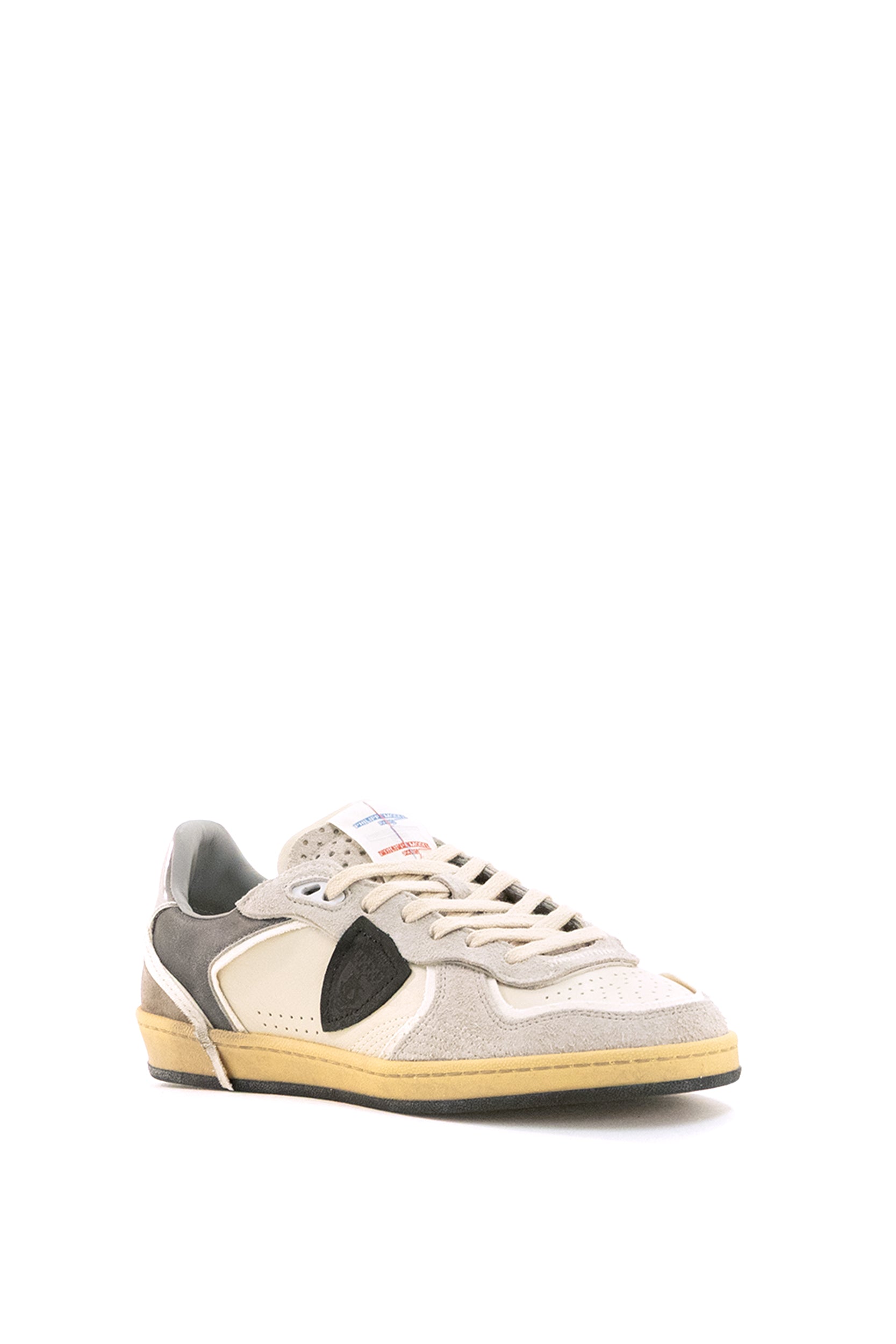 Sneakers Pgal in pelle di colore bianco e suede di colore grigio<BR/> PGLU VXE3 PHILIPPE MODEL 