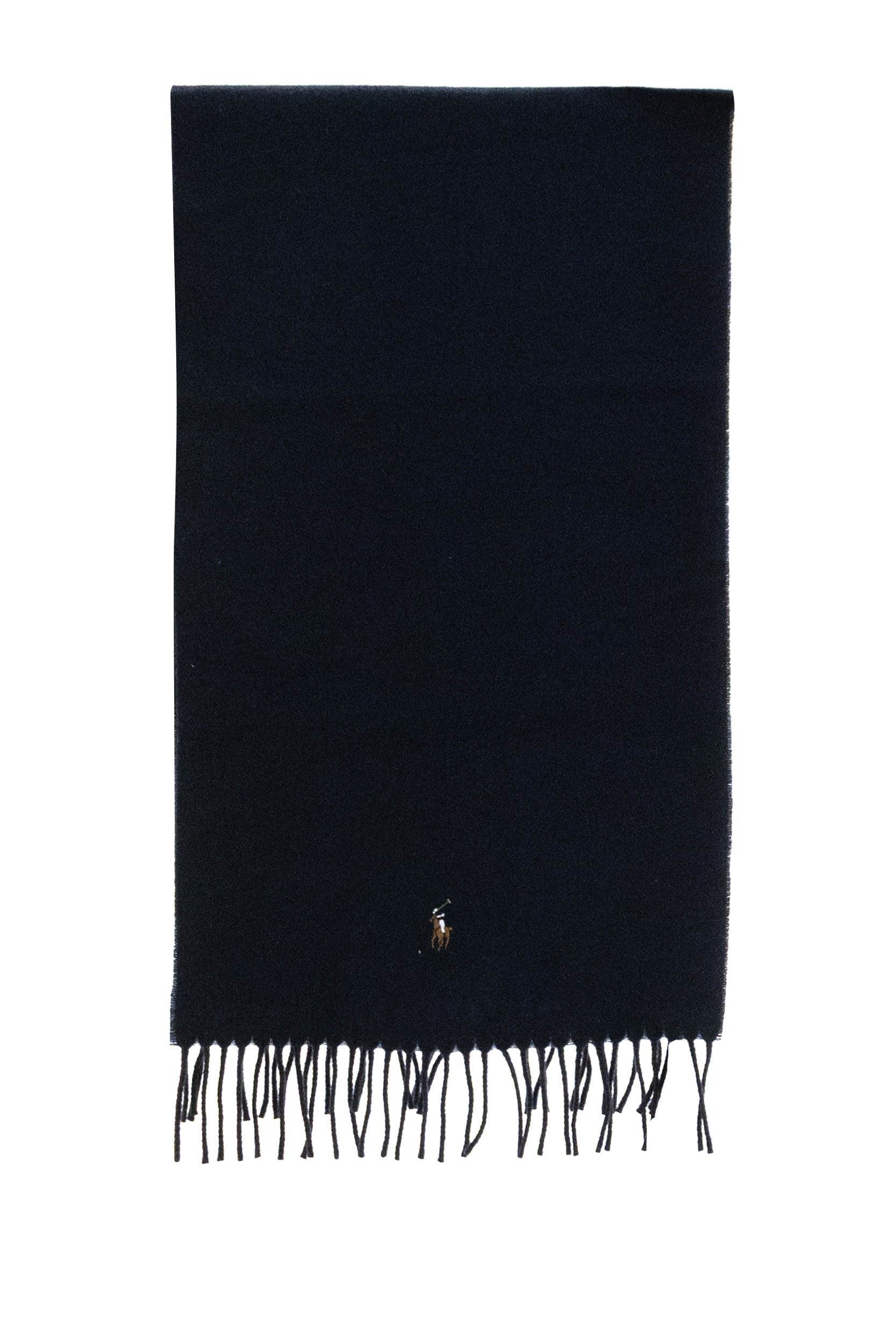 Sciarpa in lana di colore blu<BR/> 449891308005 HUNTER NAVY POLO RALPH LAUREN 