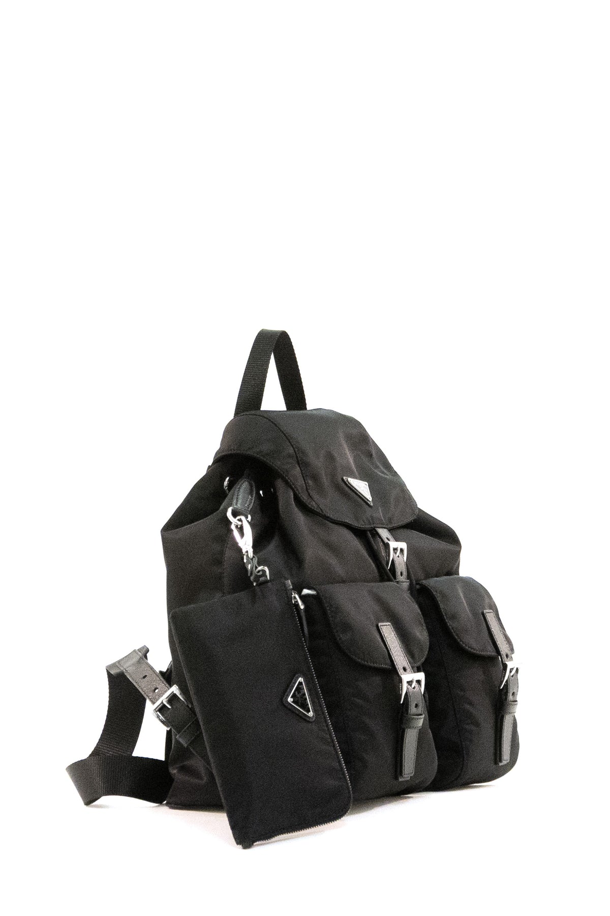 PRADA Medium Re-Nylon backpack in black, view 2