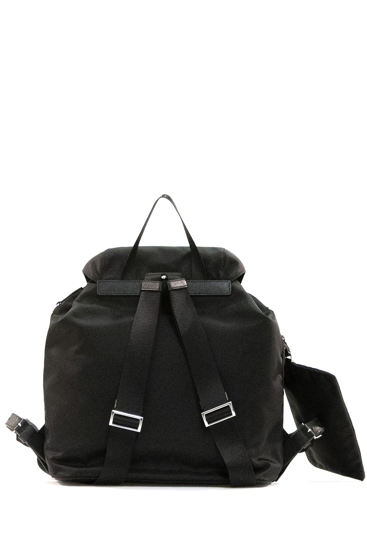 PRADA Medium Re-Nylon backpack in black, view 3