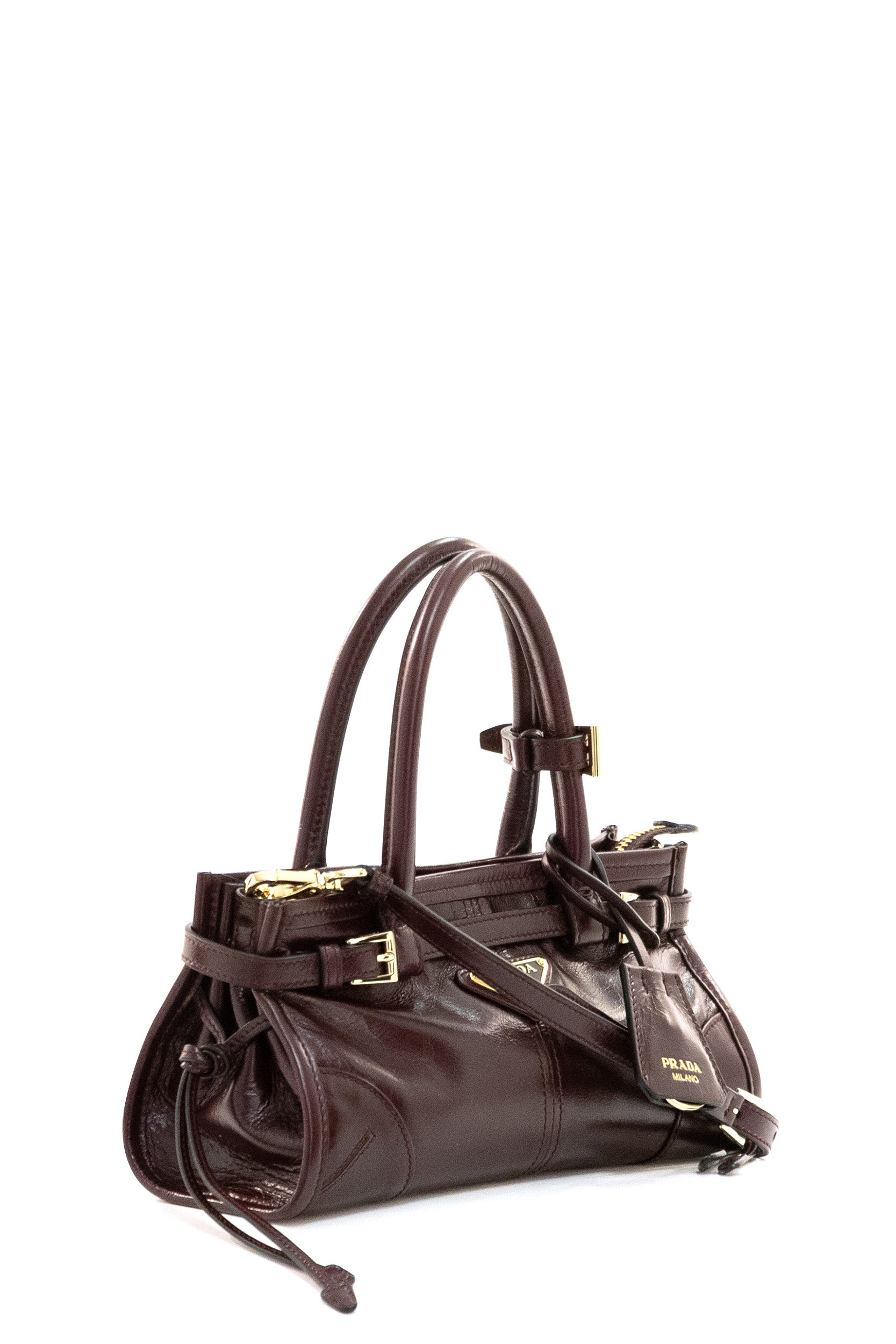 Borsa a Mano Prada Bonnie in Pelle<BR/> 1BA486 V OOM 2CYR F0LV7 PRADA 