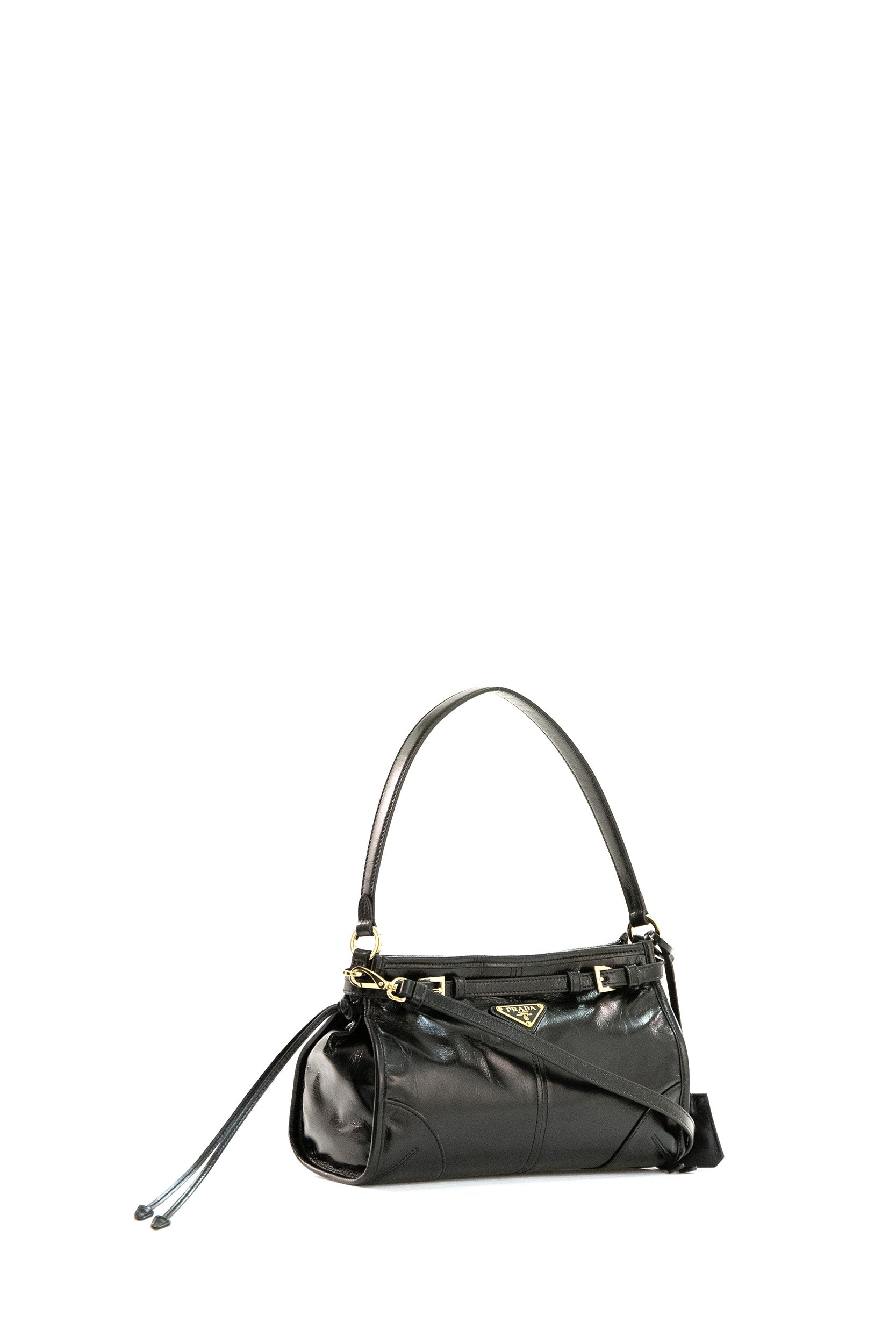 Borsa Bonnie small in pelle di colore nero<BR/> 1BC297 V OOM 2CYR F0002 PRADA 
