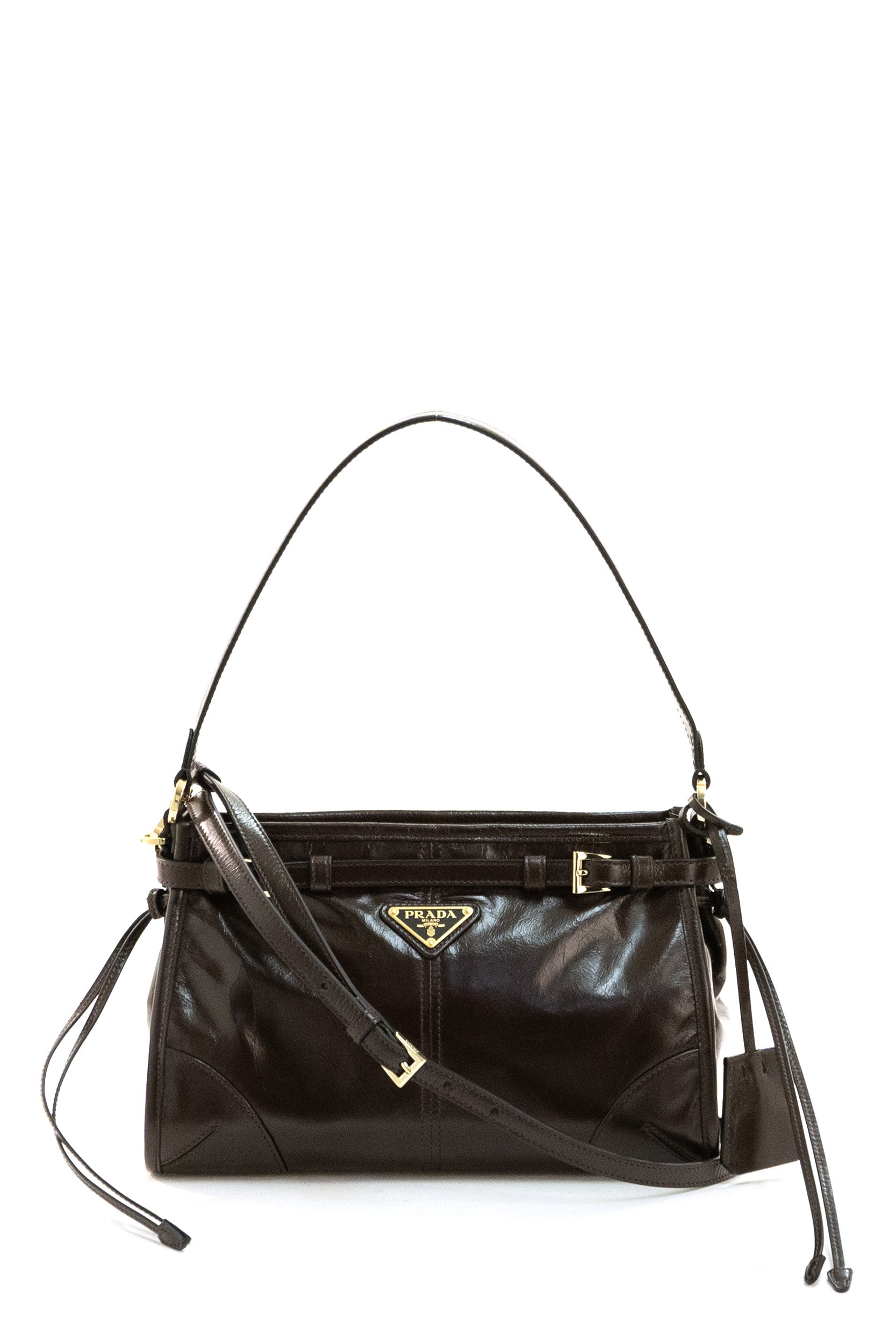 Borsa Prada Bonnie in pelle di colore marrone<BR/> 1BC297 V OOM 2CYR F01D6 PRADA 