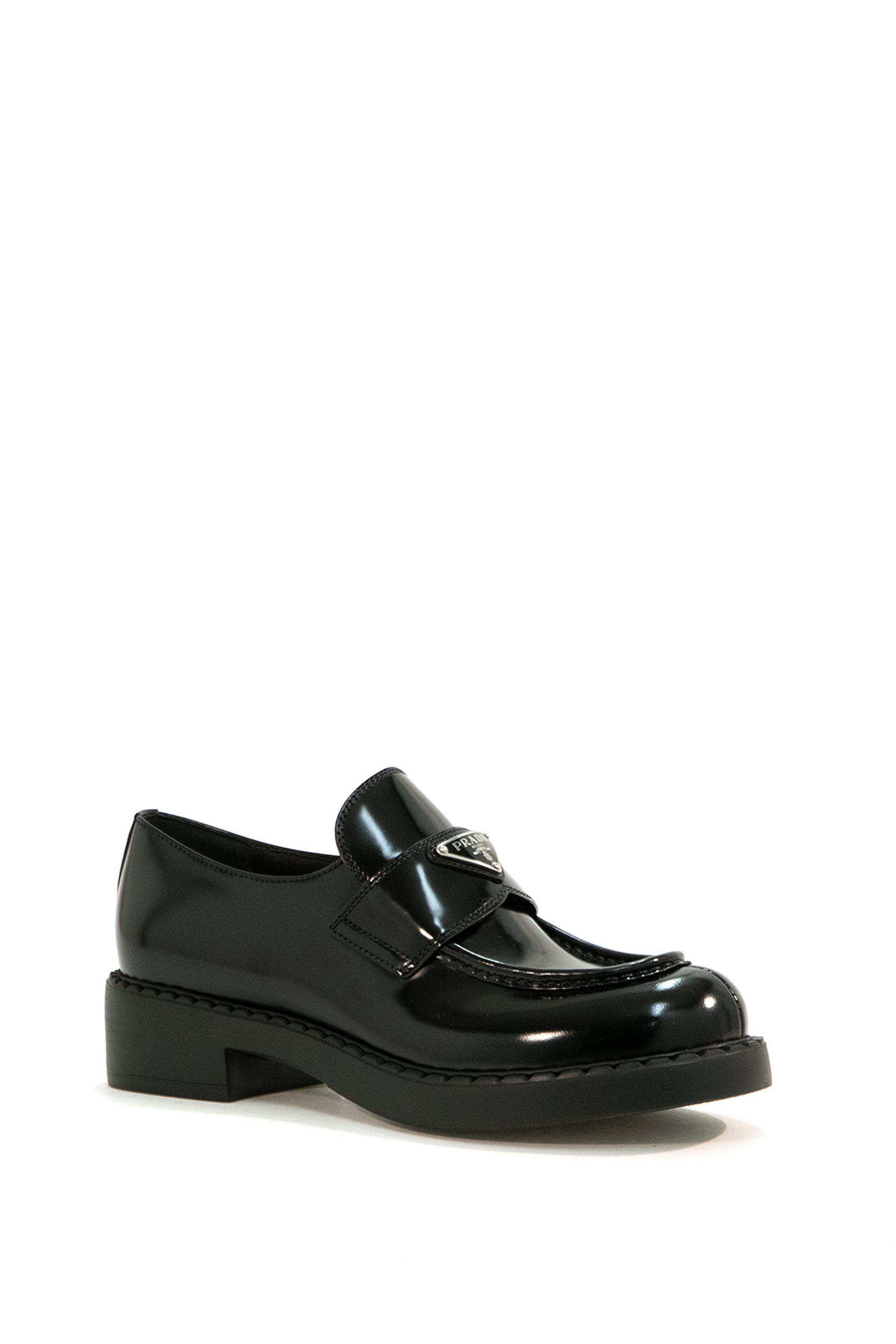 Mocassini Chocolate in pelle spzzolata colore nero 1D246M F G050 ULS F0002 PRADA 