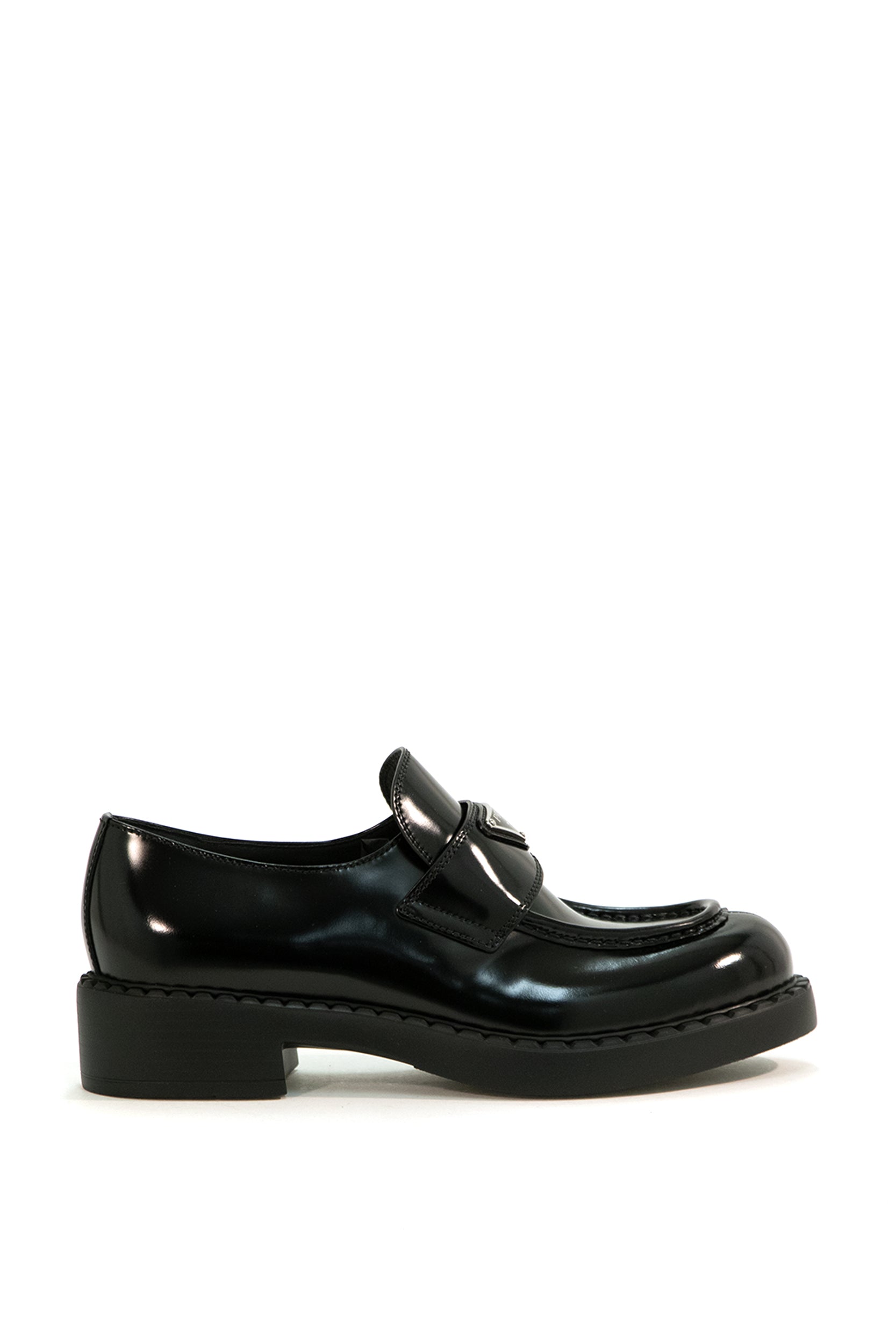 Mocassini Chocolate in pelle spzzolata colore nero 1D246M F G050 ULS F0002 PRADA 