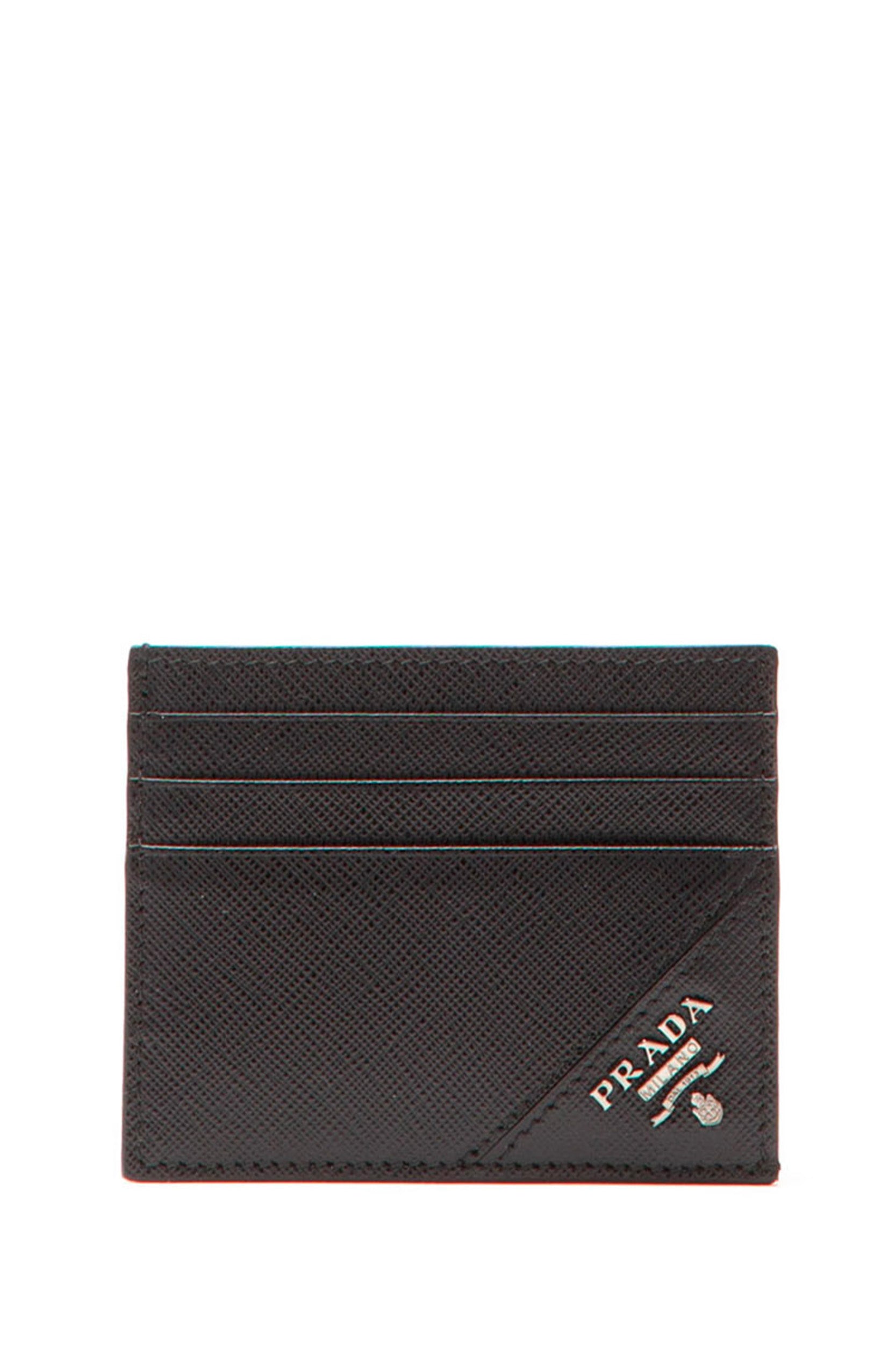 Porta carte di credito in Saffiano color nero 2MC223 QME F0002 PRADA 