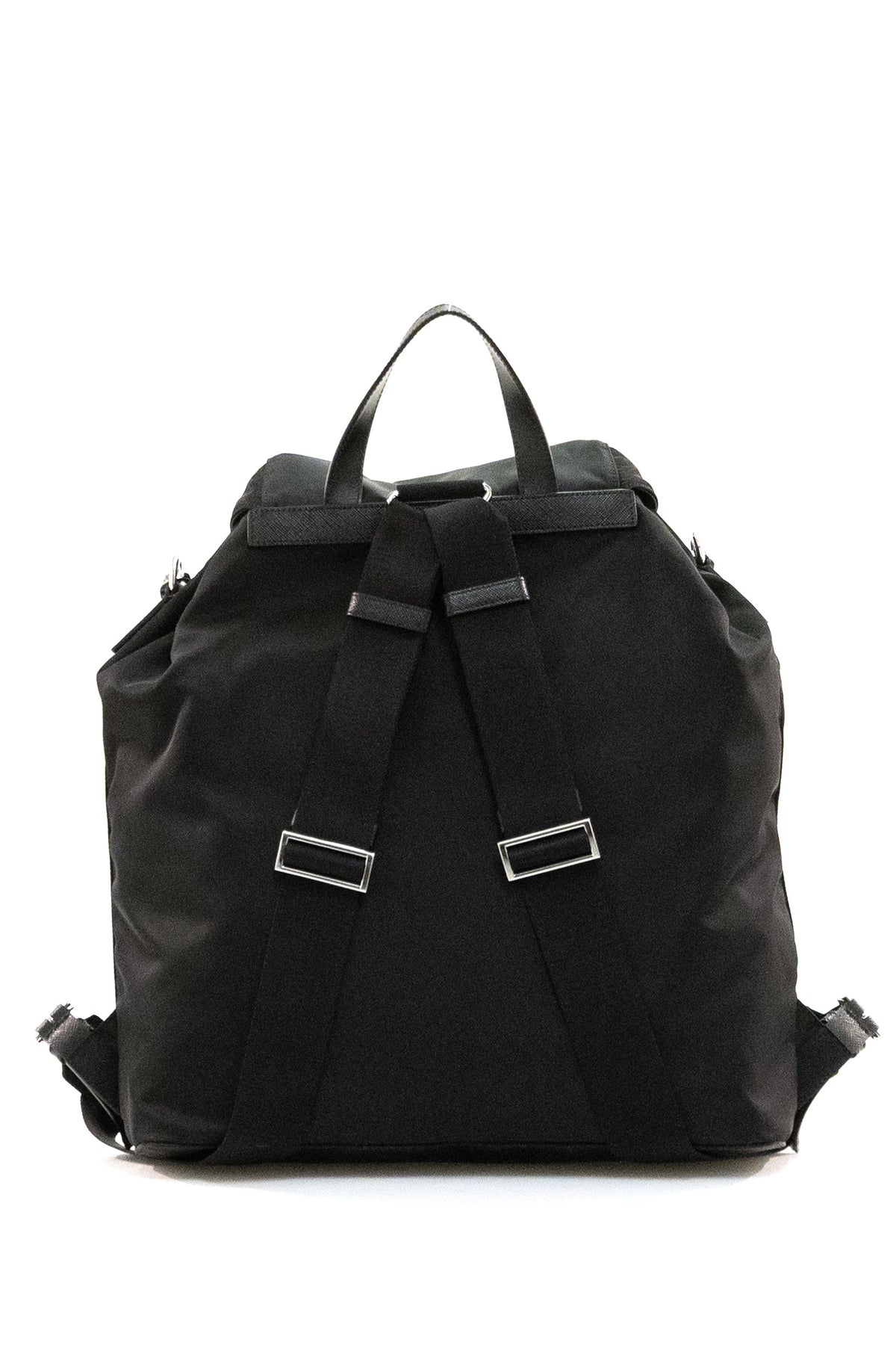 PRADA Zaino in Re-Nylon di colore nero, view 3