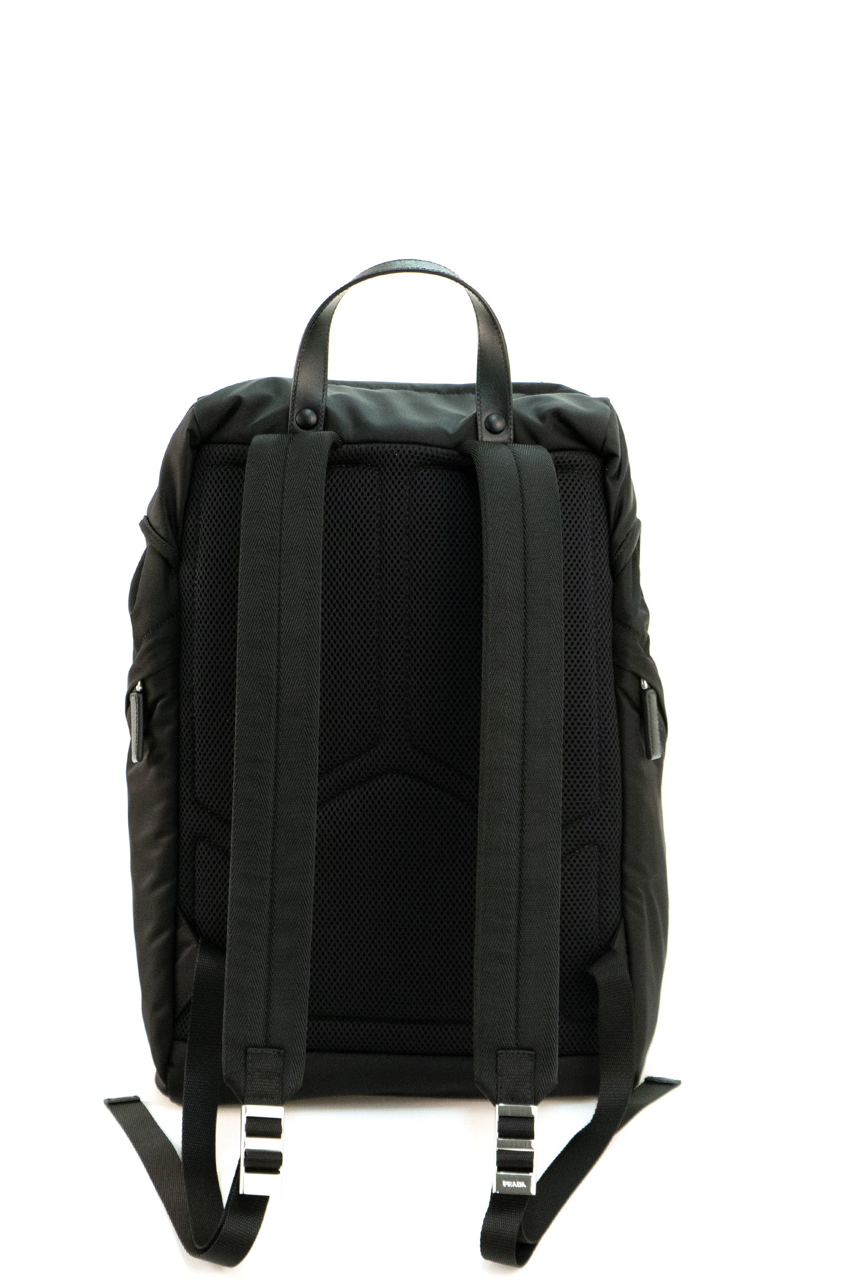 Zaino in re-nylon e pelle Saffiano colore nero 2VZ135 V HOL 2DMG F0002 PRADA 