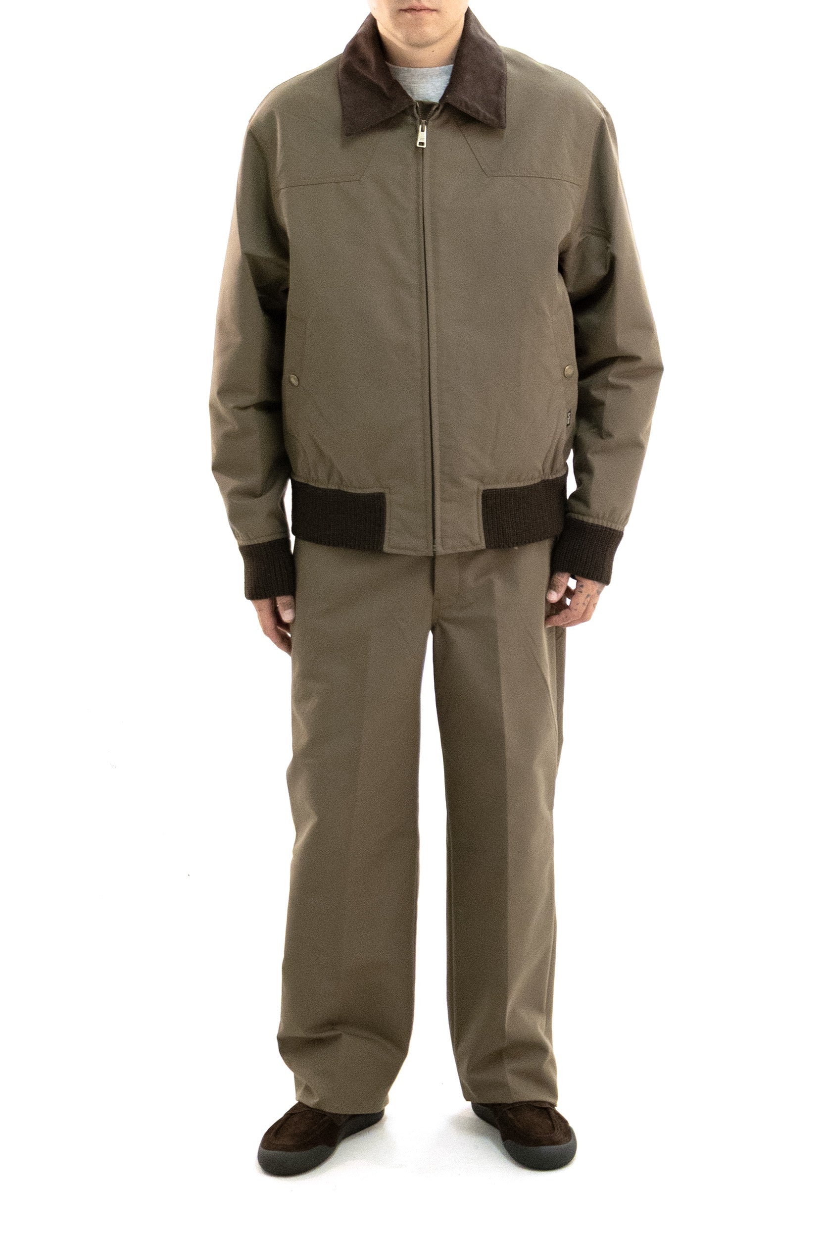 Blouson in denim color kaki<BR/> GEB335 S OOO 6287 F0ADE PRADA 