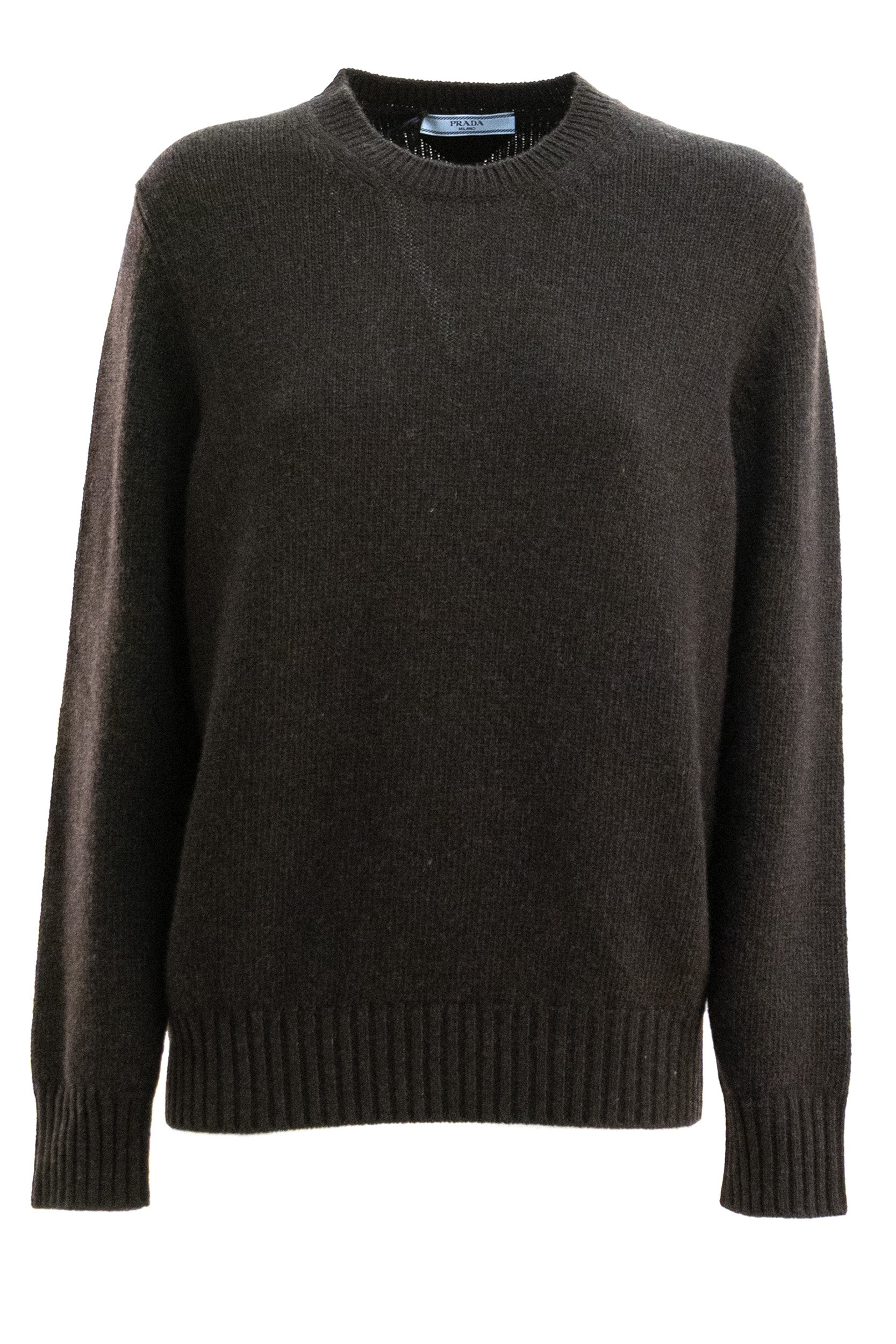 Pullover in lana e cashmere di colore marrone<BR/> P24A3Z S 232 13XA F0192 PRADA 