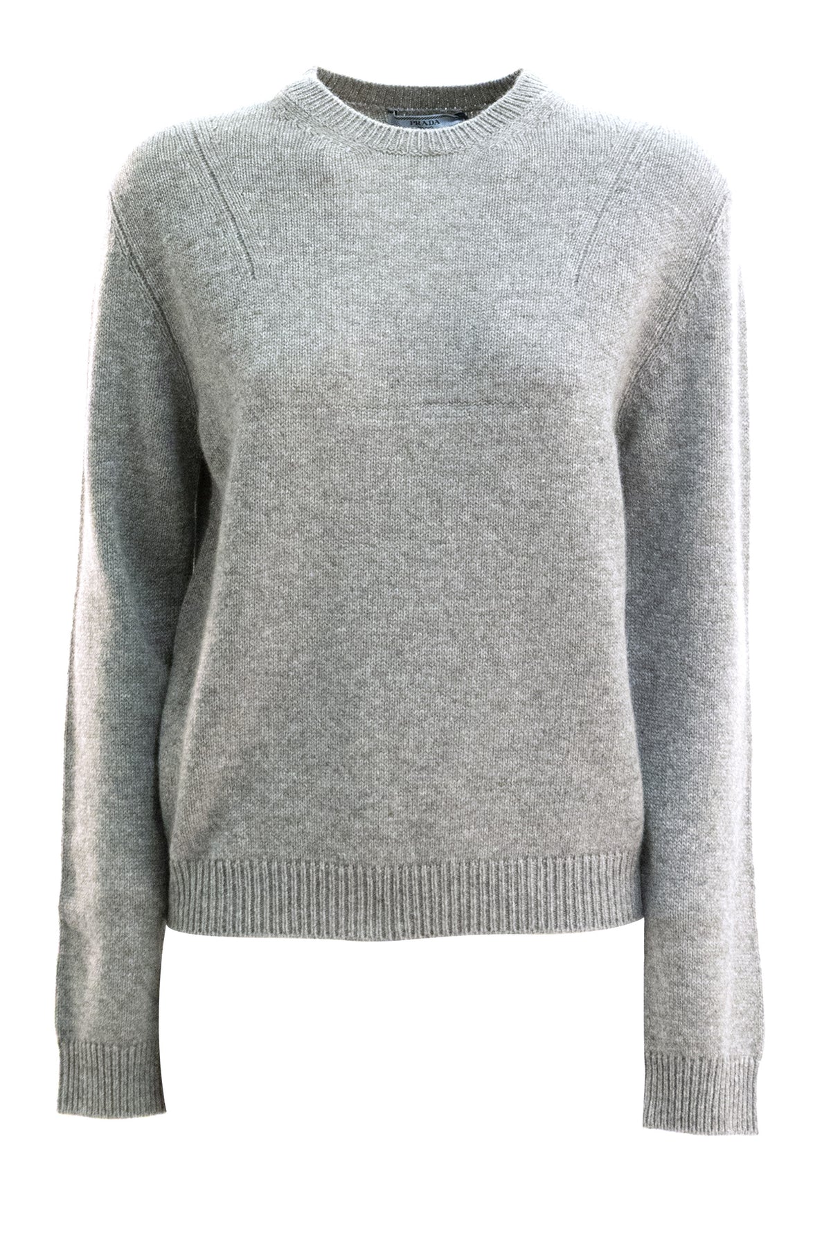 PRADA Pullover in cashmere di colore grigio, vista 4