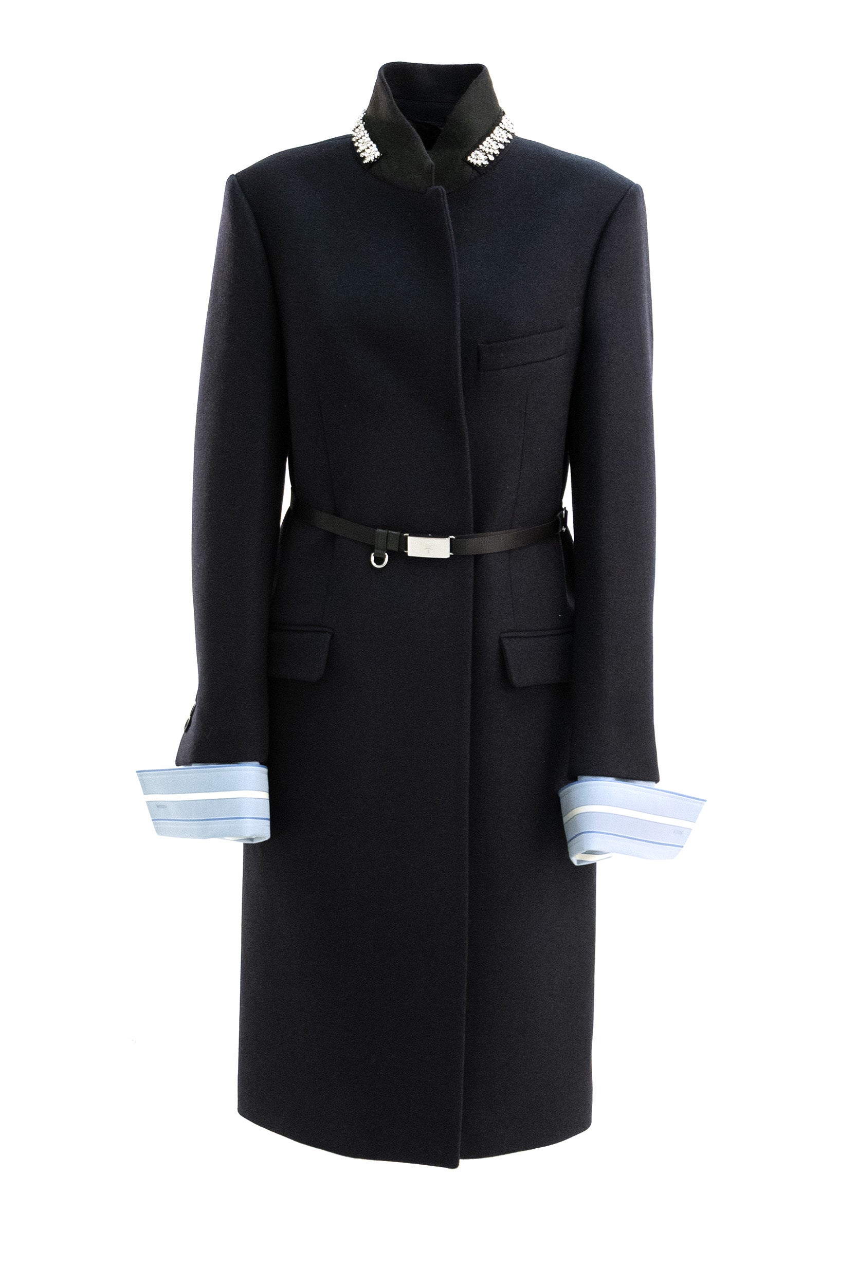 Cappotto in lana di colore blu<BR/> P649TR S OOO 11H4 F0008 PRADA 
