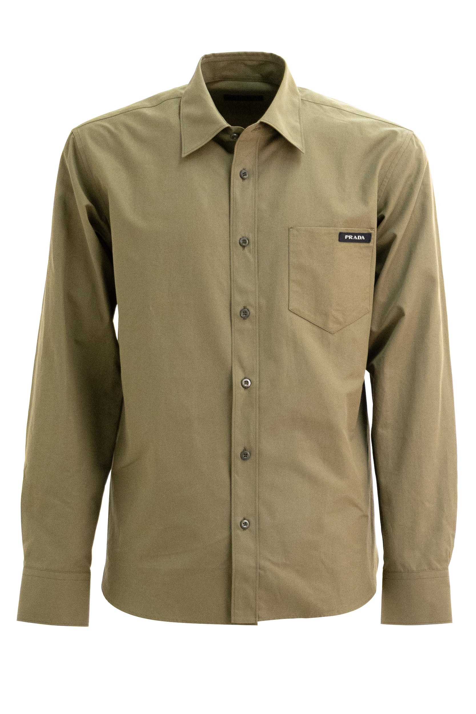 Camicia in Popeline di Cotone<BR/> UCN719 S OOO 19S1 F0218 PRADA 