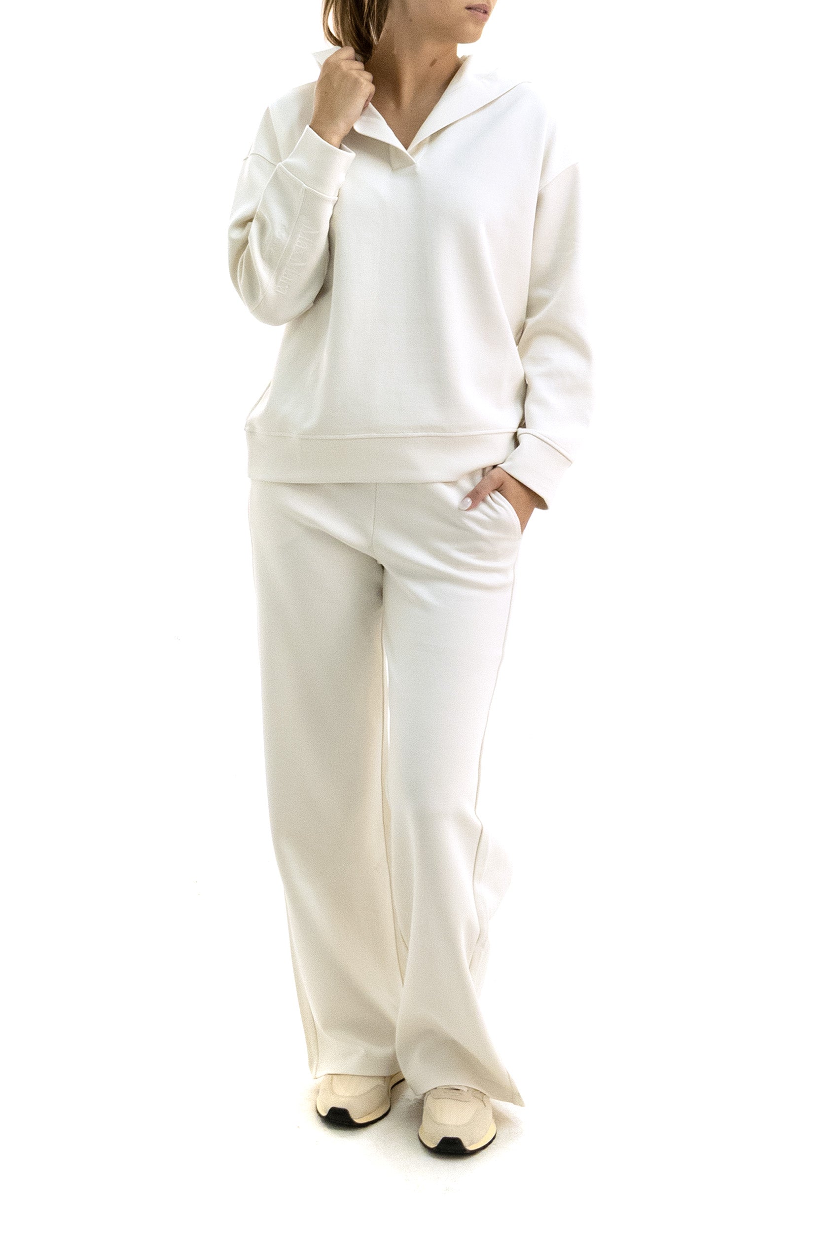 Pantaloni in jersey color avorio<BR/> SMMBALI 003 S MAX MARA 