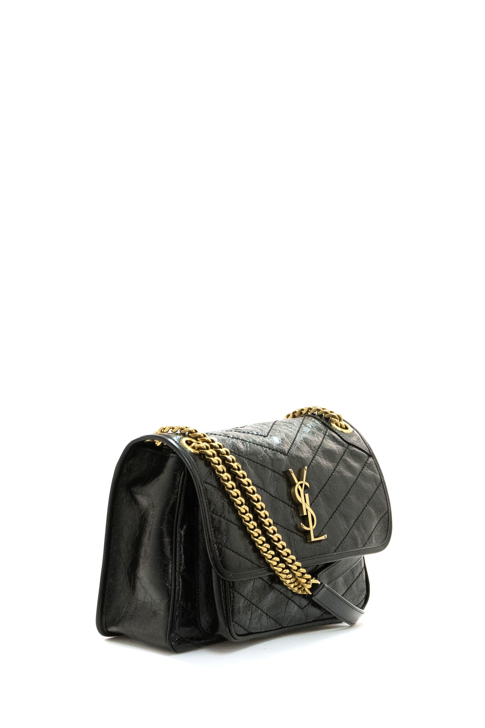 Borsa Niki Media in Pelle Vintage<BR/> 633184 0EN07 1000 SAINT LAURENT 