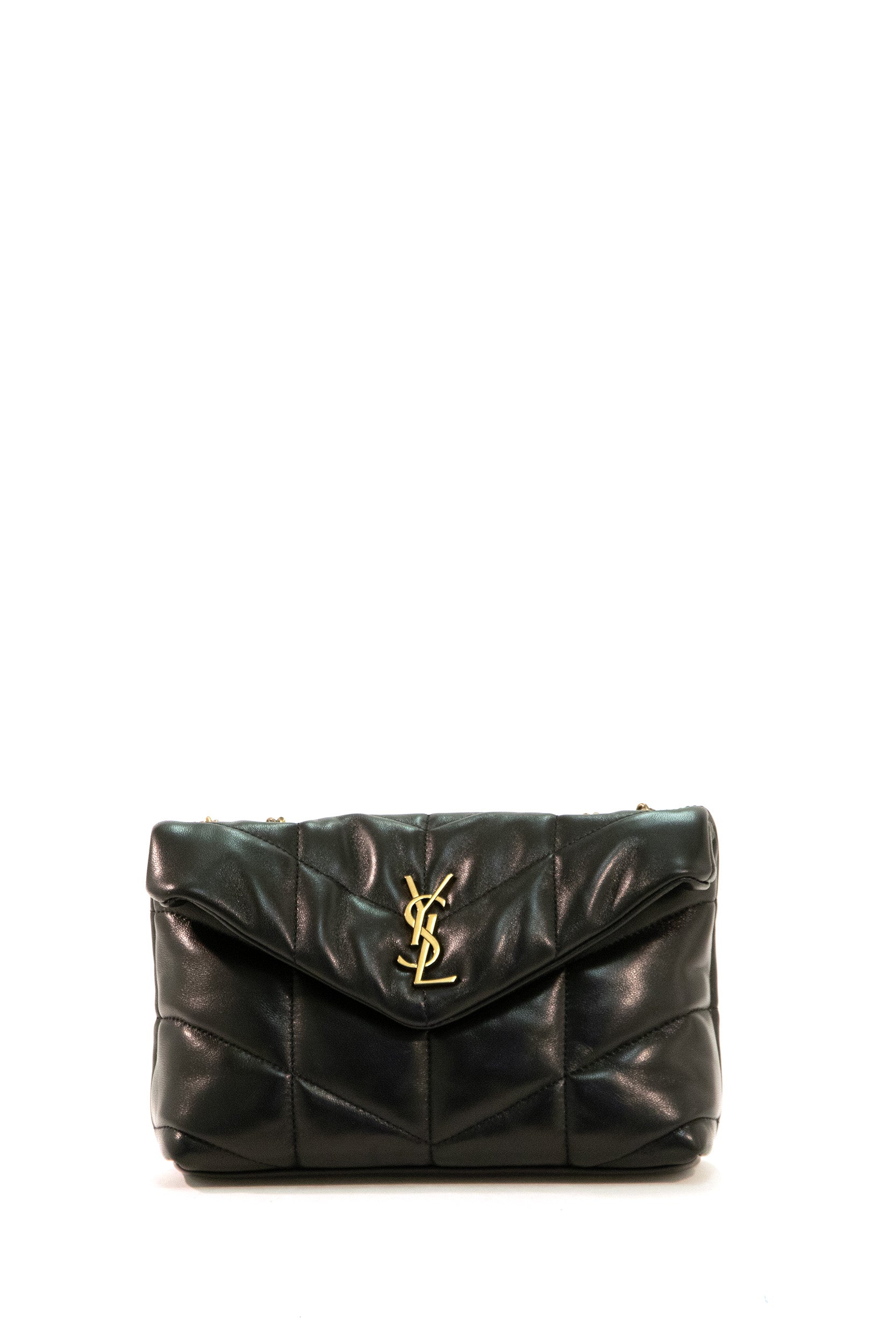 Saint Laurent Borsa Loulou Puffer Toy in nappa trapuntata nera 759337 1EL07 1000 SAINT LAURENT 