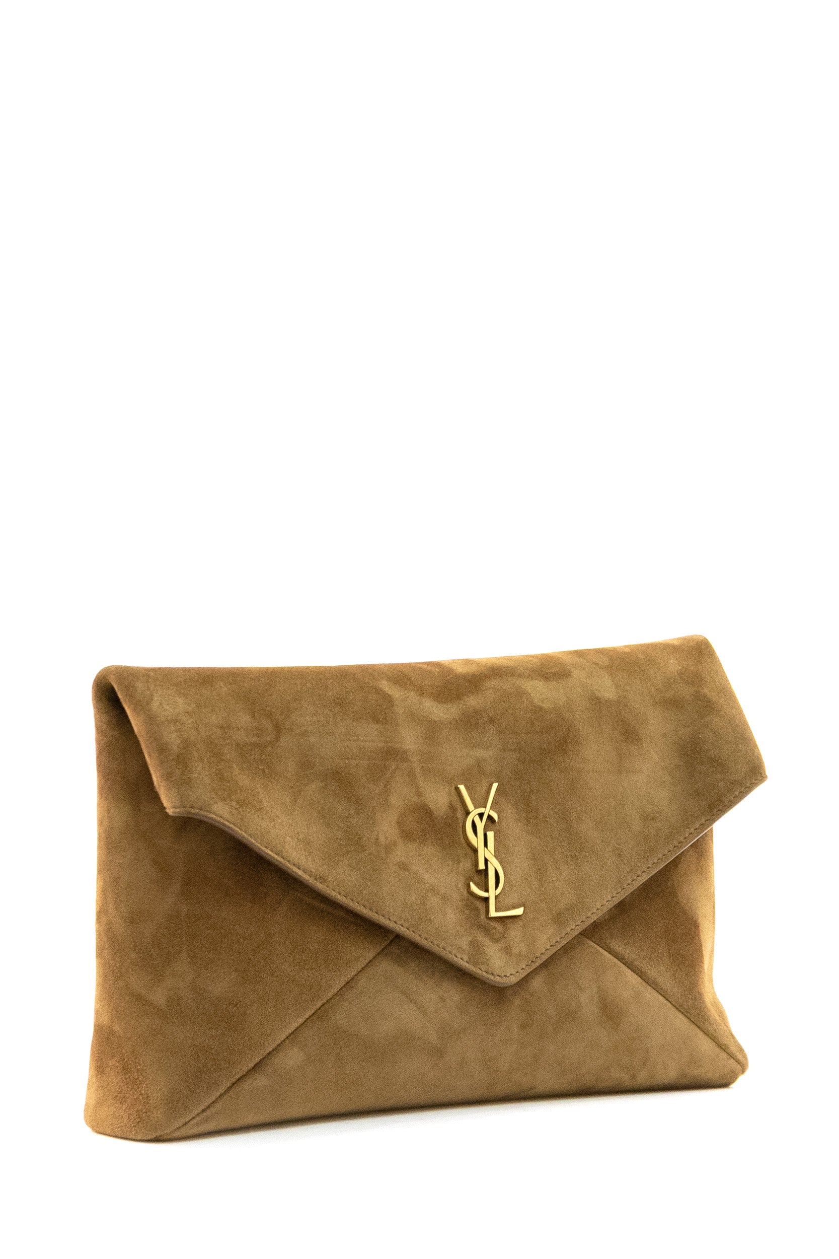 Pochette Envelope Cassandre Grande in Suede<BR/> 769307 1U80W 2916 SAINT LAURENT 