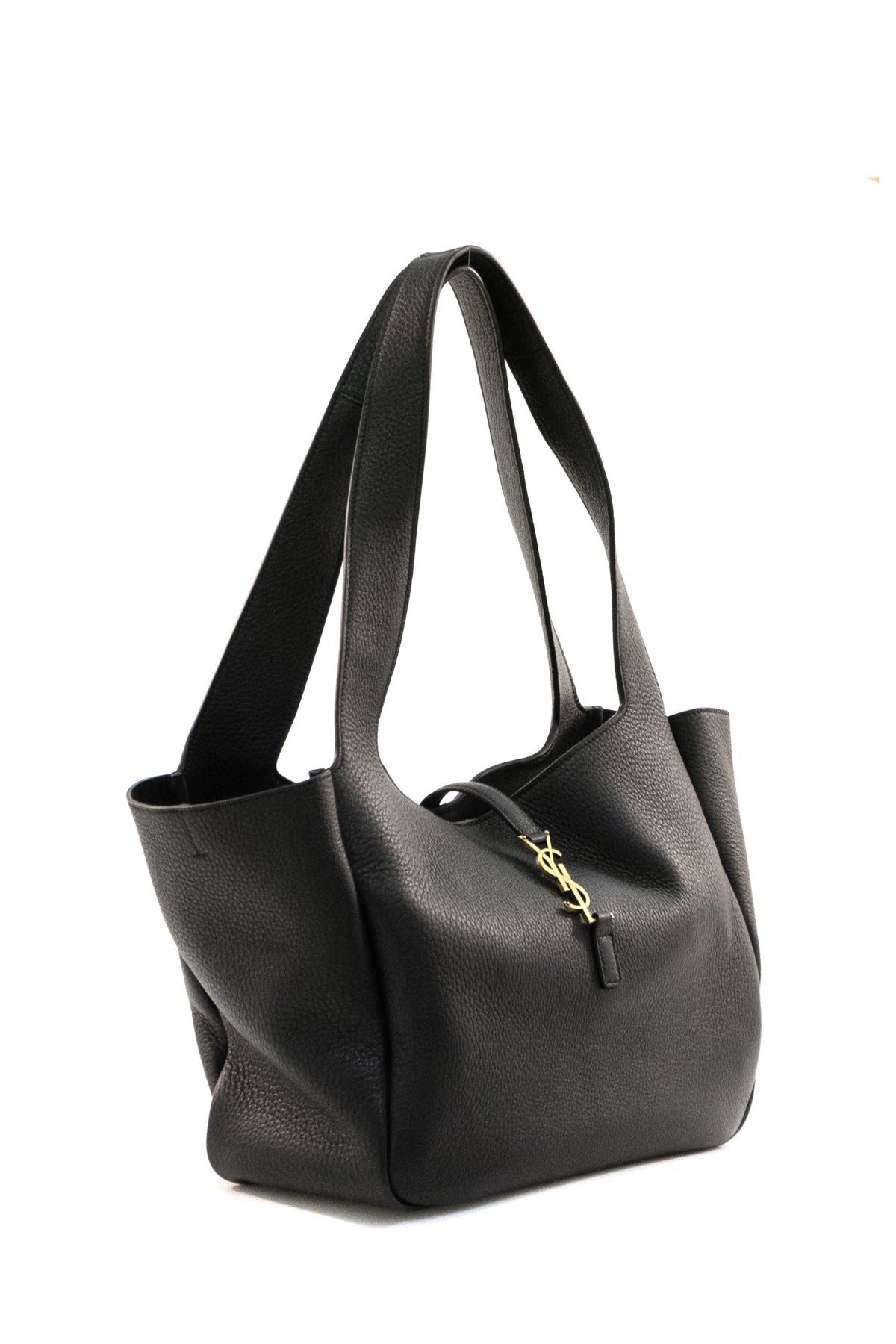 SAINT LAURENT Borsa Le 5 a 7 Bea piccola in pelle di colore nero, vista 2