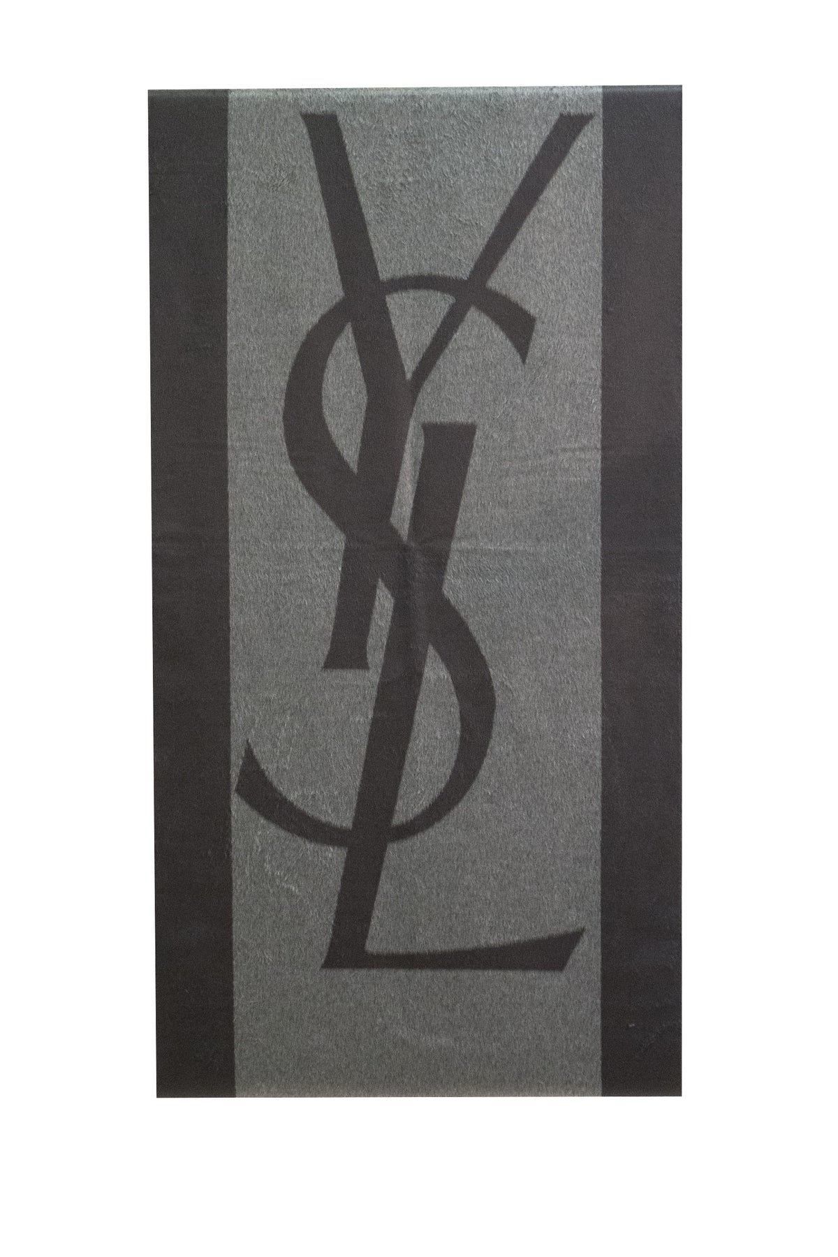 SAINT LAURENT Grey silk scarf, Grigio