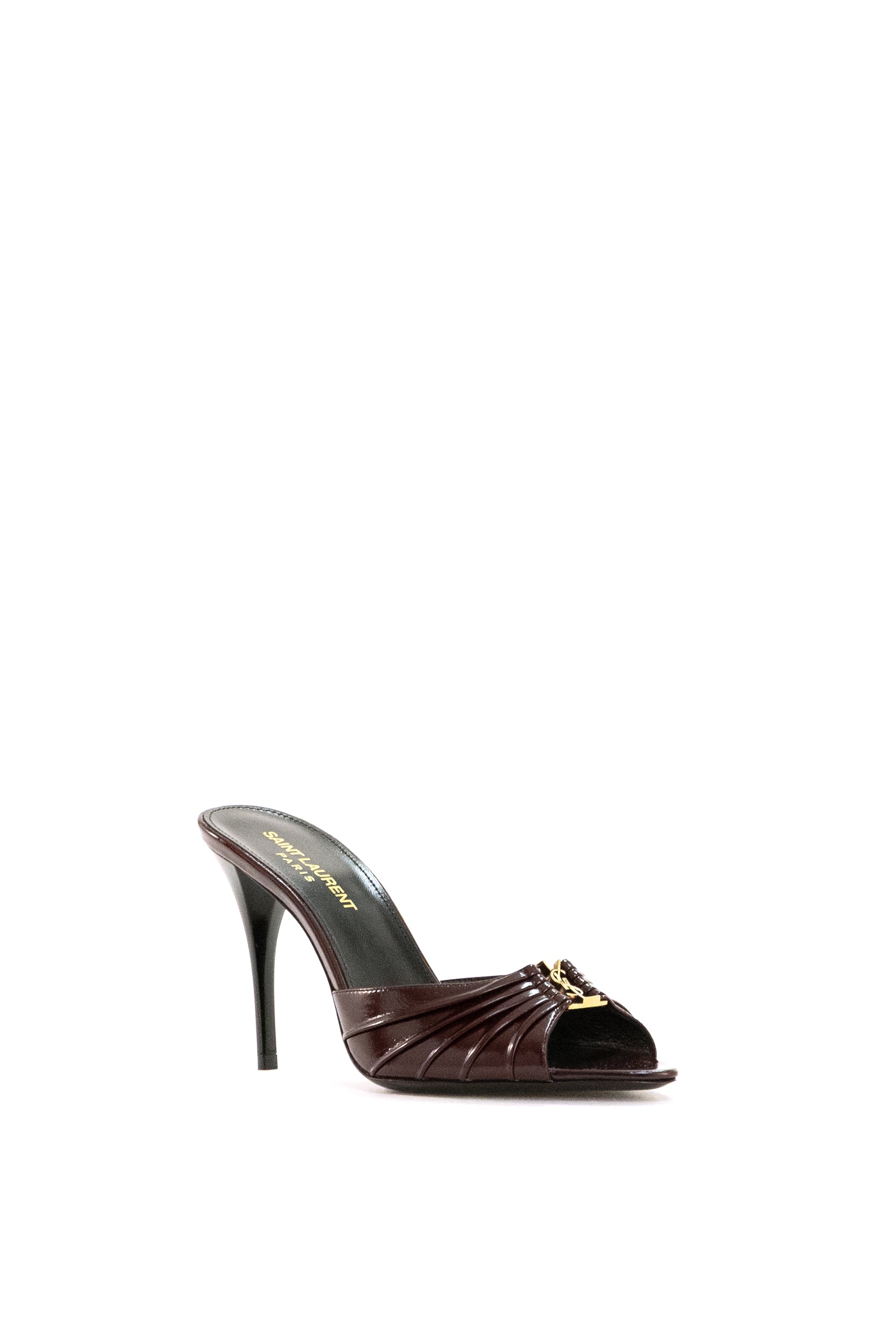Mule Babylone in Pelle Liscia<BR/> 799606 AAEHF 6629 SAINT LAURENT 