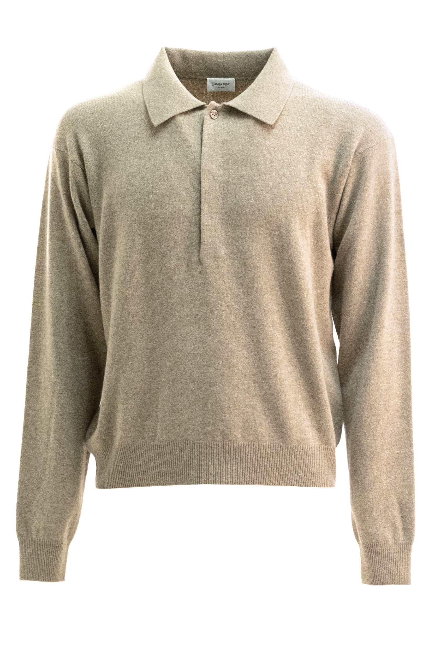Polo in lana color tortora<BR/> 817251 Y76XM 2715 SAINT LAURENT 