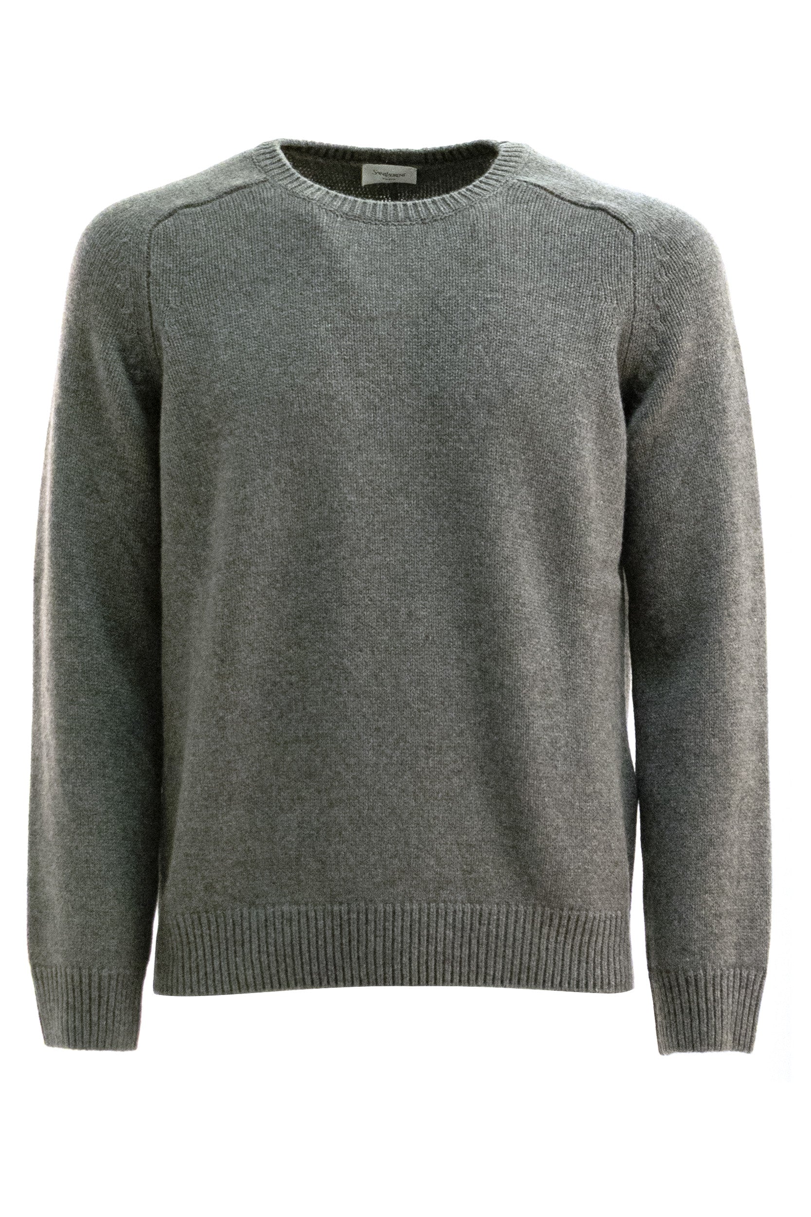 Pullover in cashmere e lana di colore grigio<BR/> 839342 Y77FP 1286 SAINT LAURENT 
