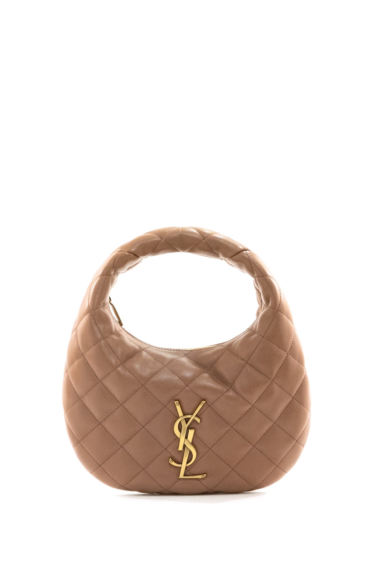 Borsa Icarino in nappa trapuntata di colore rosa<BR/> 851689 AAANG 5036 SAINT LAURENT 