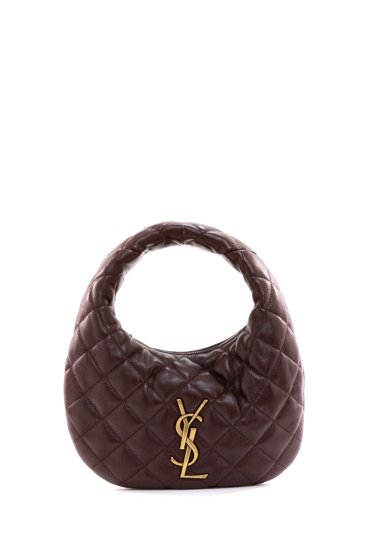 Borsa Icarino in nappa trapuntata di colore bordeaux<BR/> 851689 AAANG 6197 SAINT LAURENT 