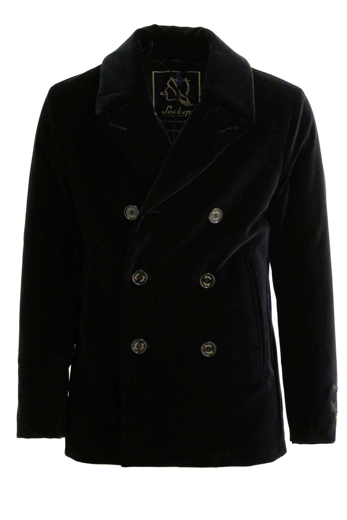 SEALUP Peacoat in velluto di colore nero