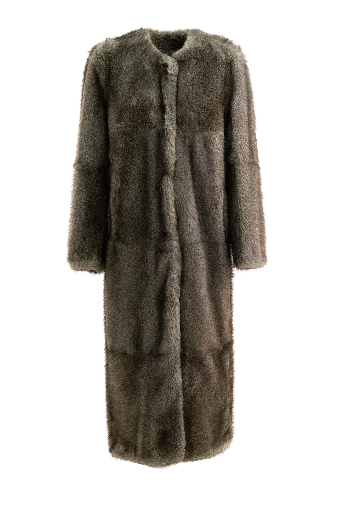 STAND STUDIO Cappotto in ecopelliccia di colore grigio