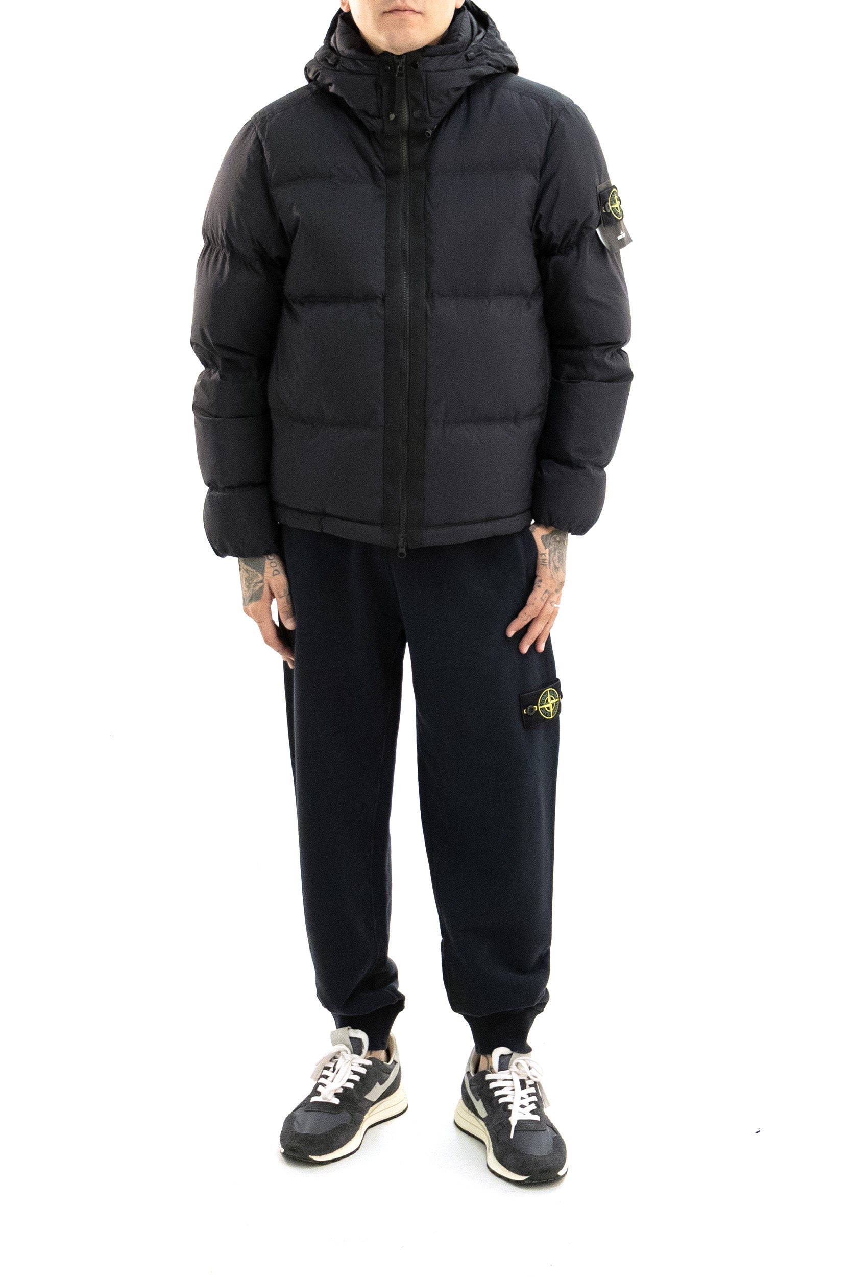 Piumino in nylon ripstop CORDURA® di colore nero<BR/> L2S154100013 S0483 V0029 STONE ISLAND 