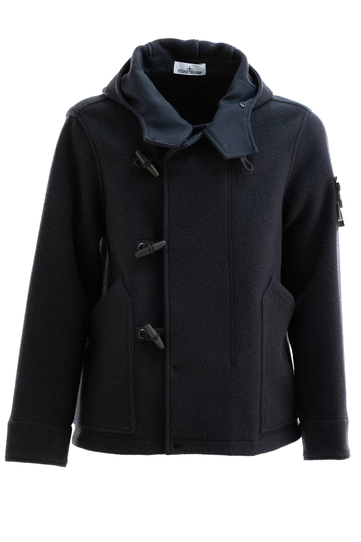 Parka Heavy Melton in lana e chasmere di colore blu<BR/> L2S154100039 S0453 V0020 STONE ISLAND 