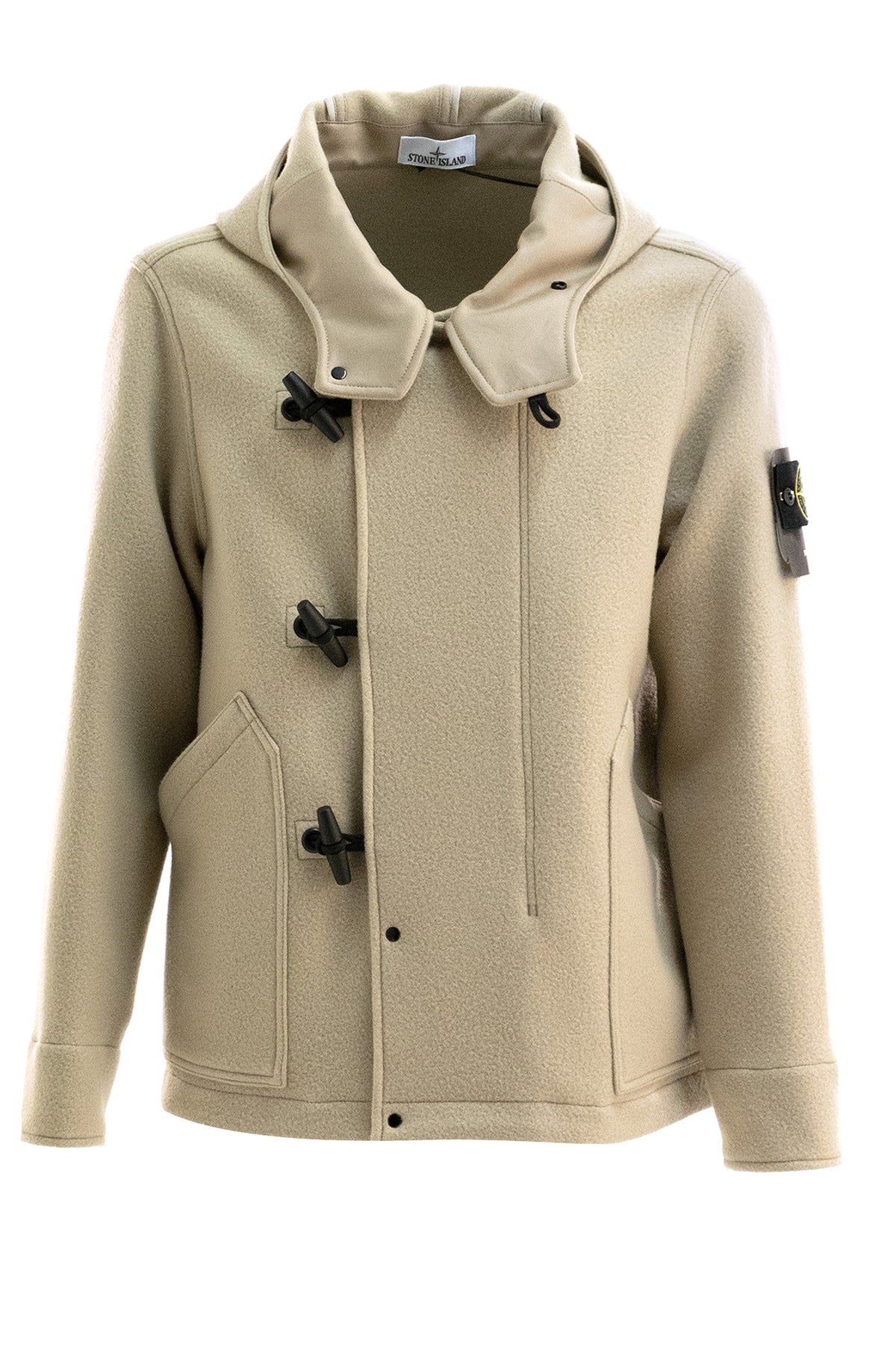 STONE ISLAND Parka Heavy Melton in lana e chasmere di colore beige