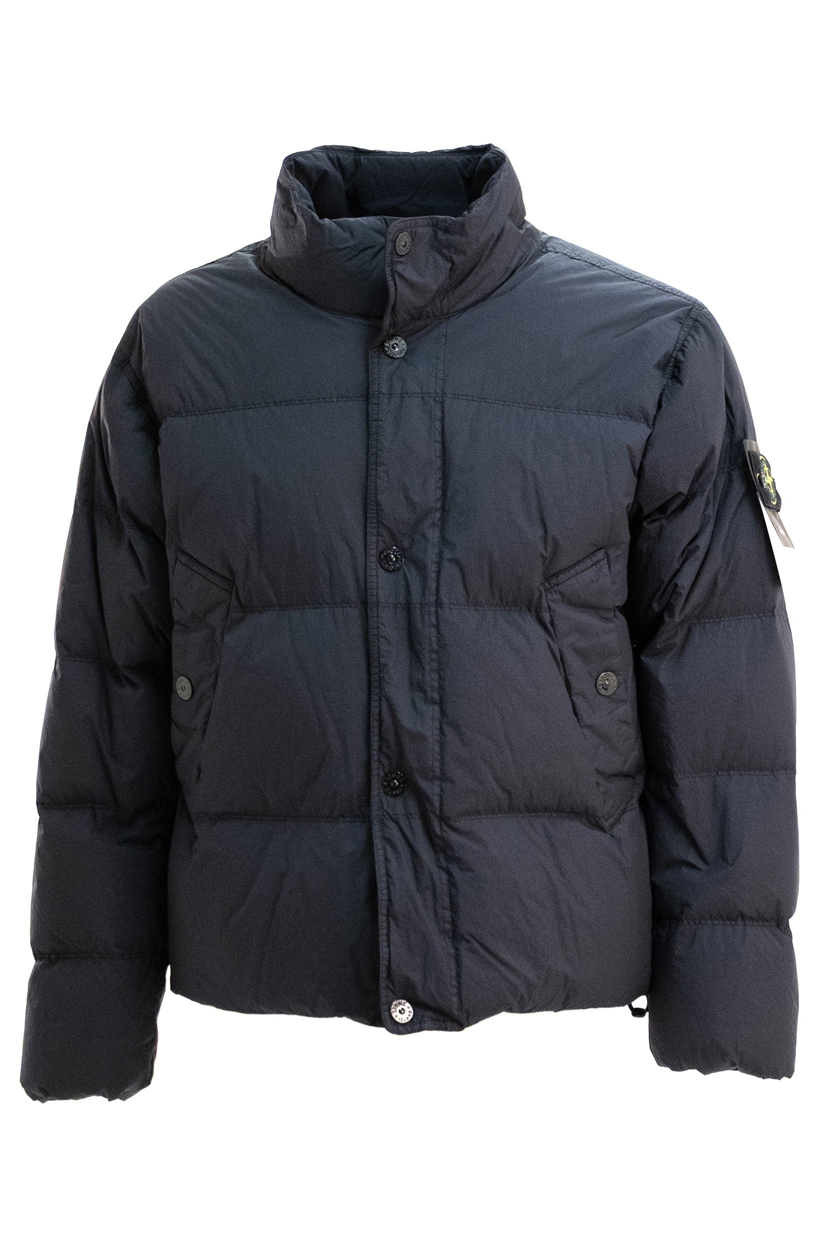 Piumino in Nylon di colore blu<BR/> L2S154100109 S0A23 V0020 STONE ISLAND 