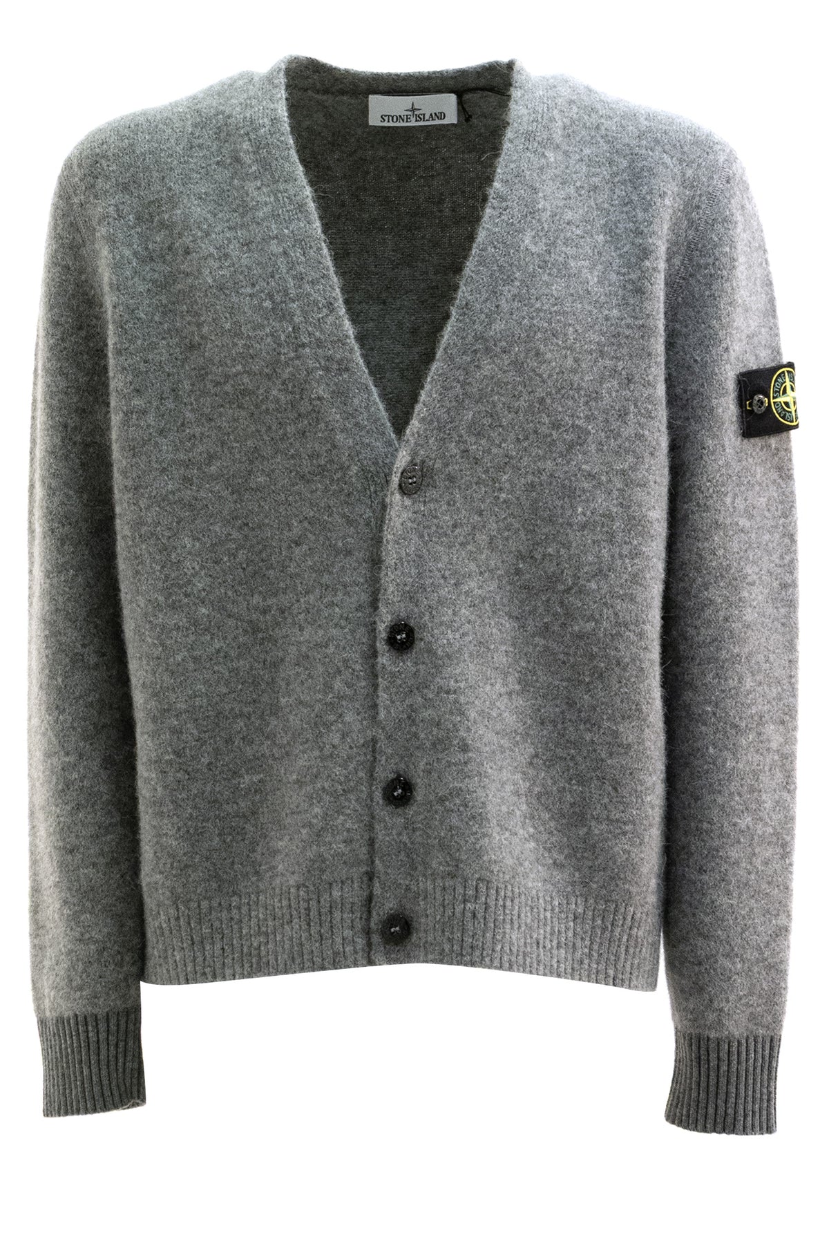 Cardigan in baby alpaca di colore grigio<BR/> L2S155100046 S0N22 V0M60 STONE ISLAND 