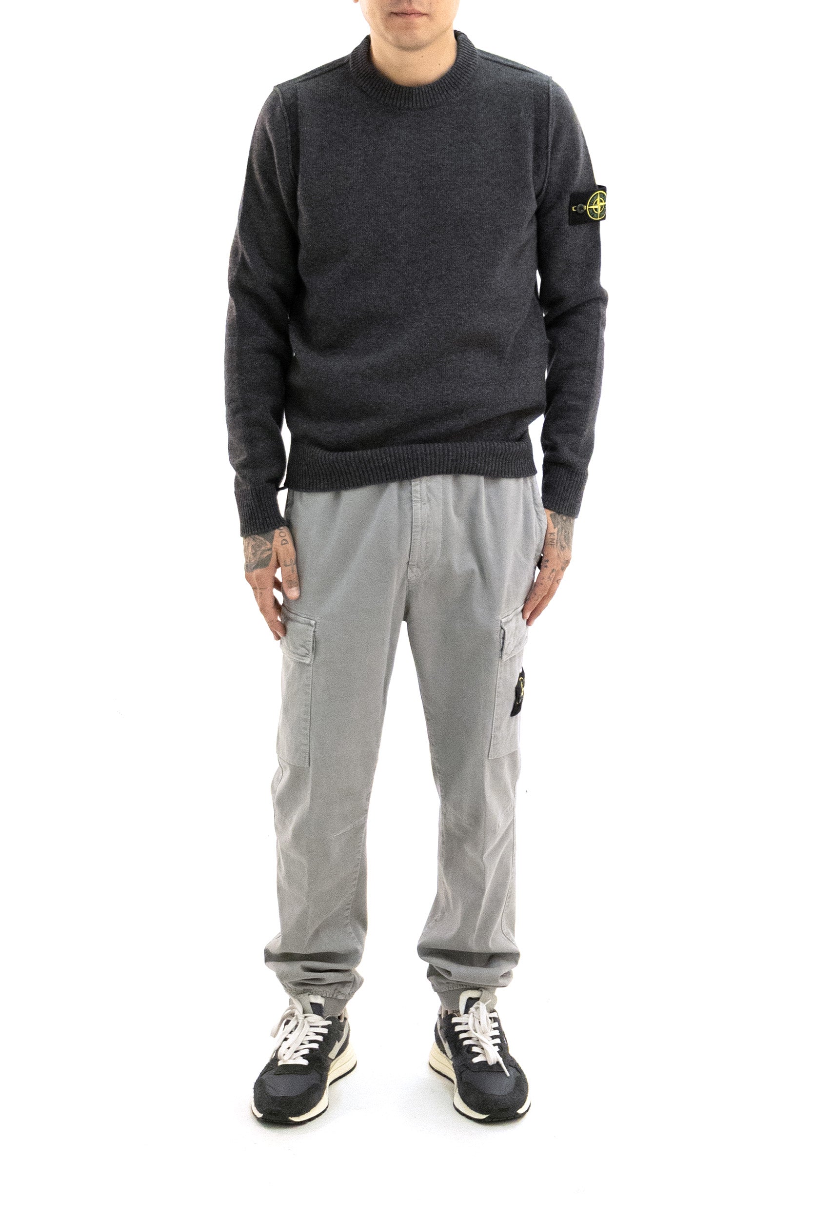 Maglione Girocollo in Lana<BR/> L2S155100072 S00A3 V0M62 STONE ISLAND 