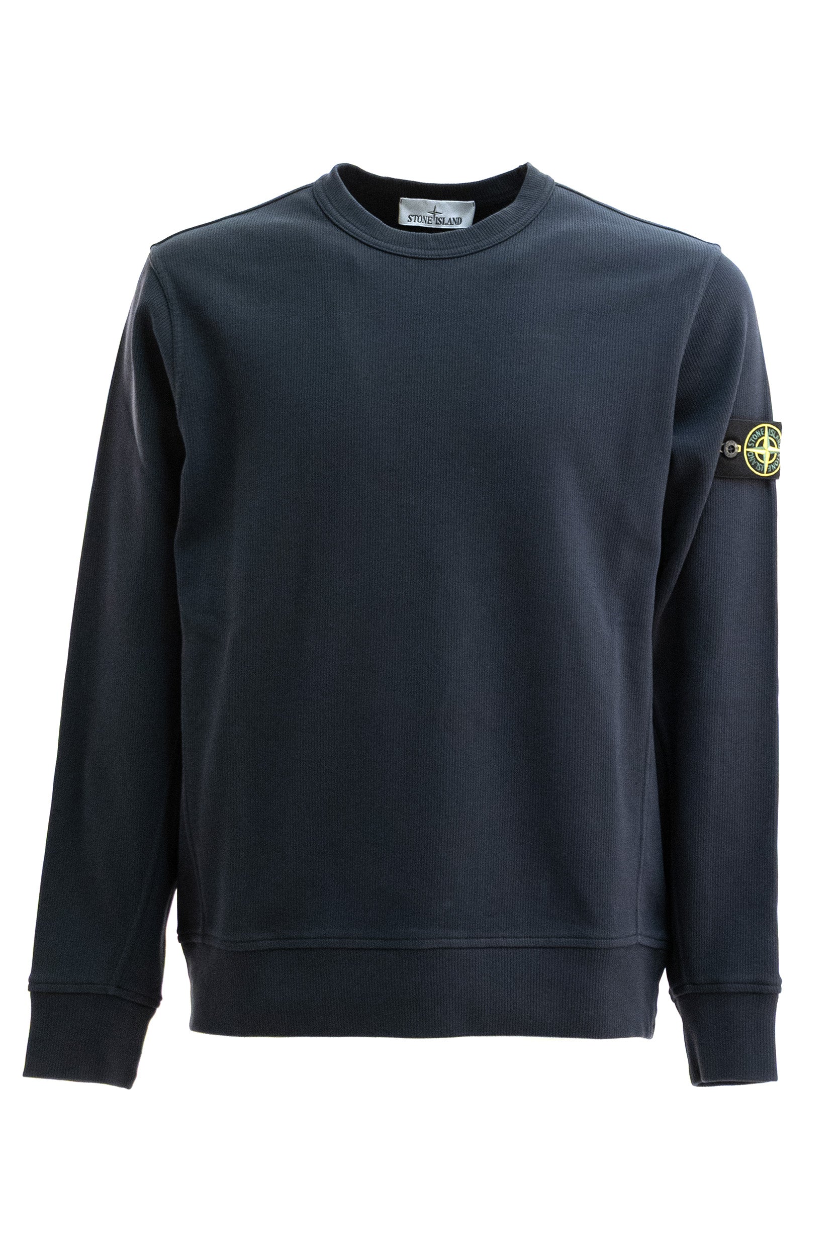 Felpa in cotone di colore blu <BR/> L2S156100017 S0472 V0020 STONE ISLAND 