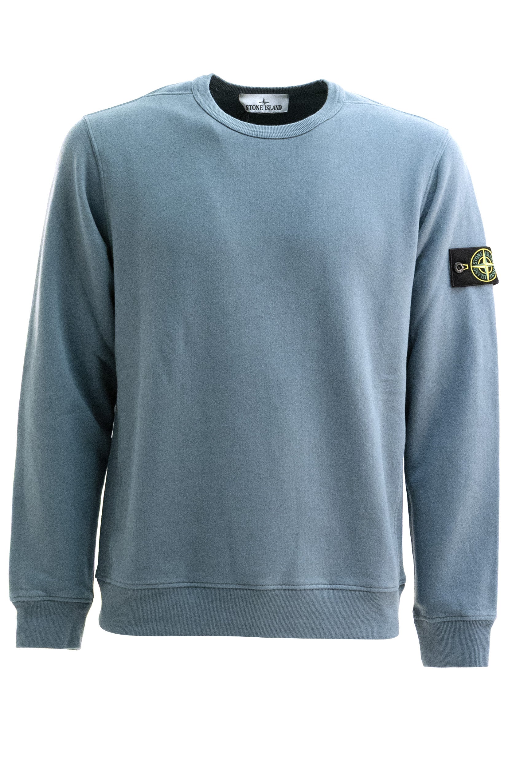 Felpa in cotone di colore blu<BR/> L2S156100049 S0A20 V002B STONE ISLAND 