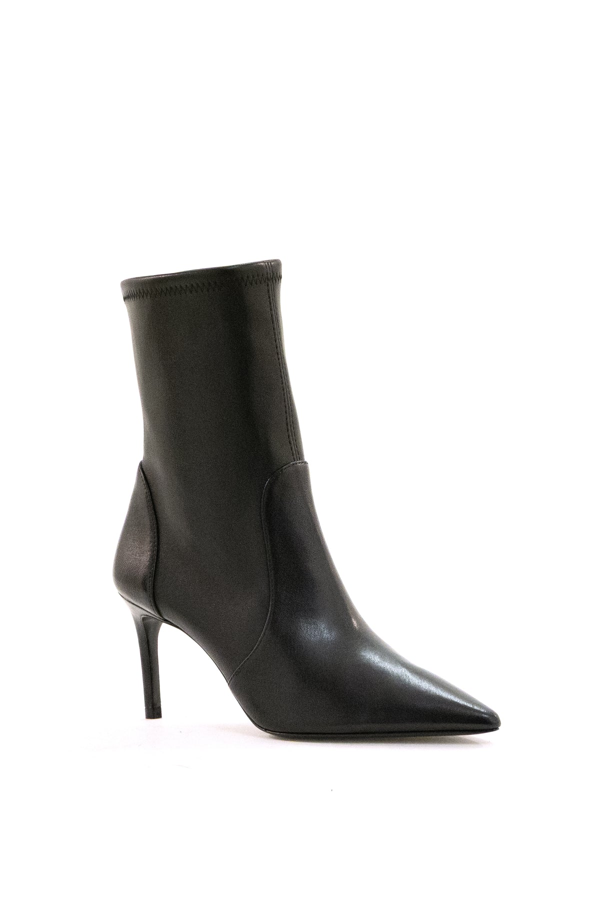 STUART WEITZMAN Tronchetti Stuart Power in pelle elasticizzata di colore nero, vista 2