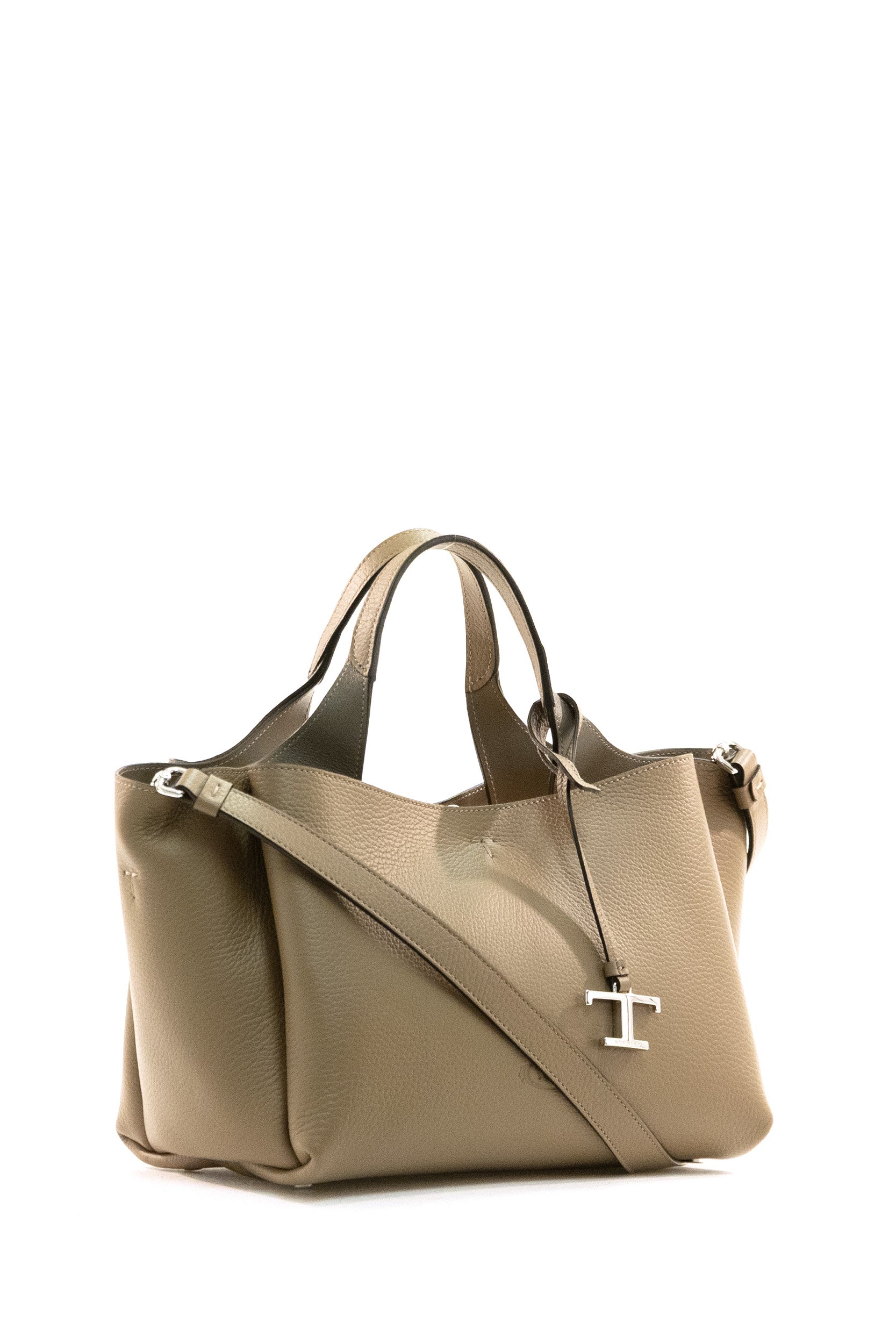 Borsa a mano in pelle martellata di colore marrone<BR/> XBWAPAFL100QRI 6L31 TOD'S 