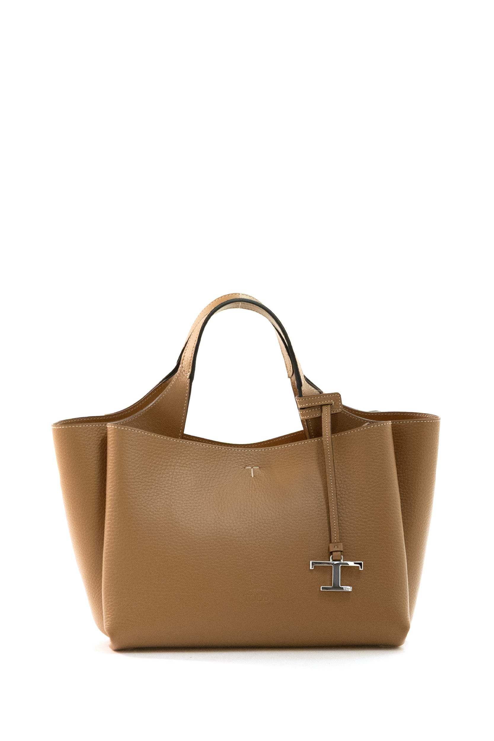 Borsa a mano in pelle martellata color tortora<BR/> XBWAPAFL100QRI S410 TOD'S 