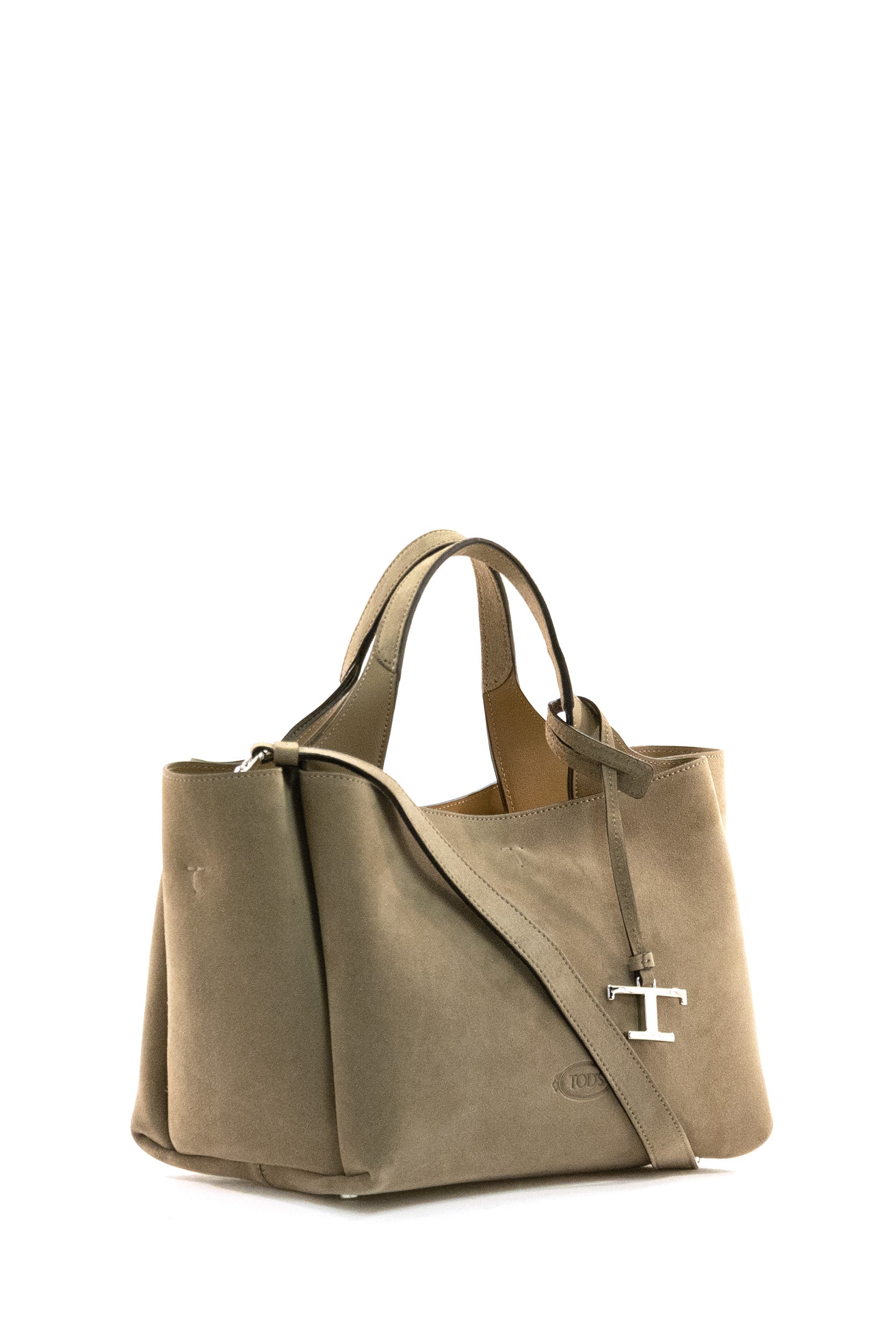 Borsa a mano in suede di colore beige<BR/> XBWAPAFL100XBL 6L69 TOD'S 